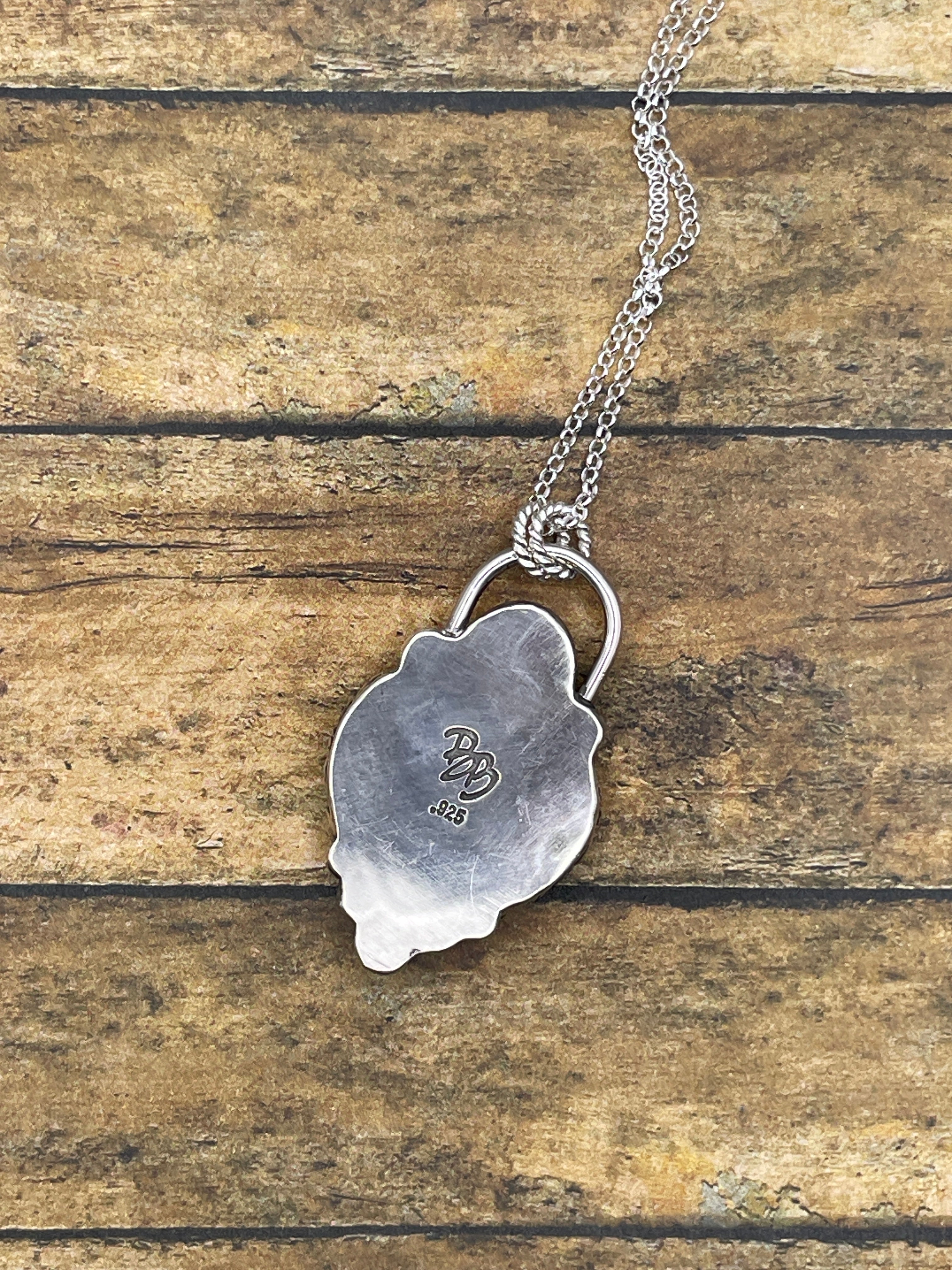 Bonita-Turquoise Heart Faux Lock Pendant