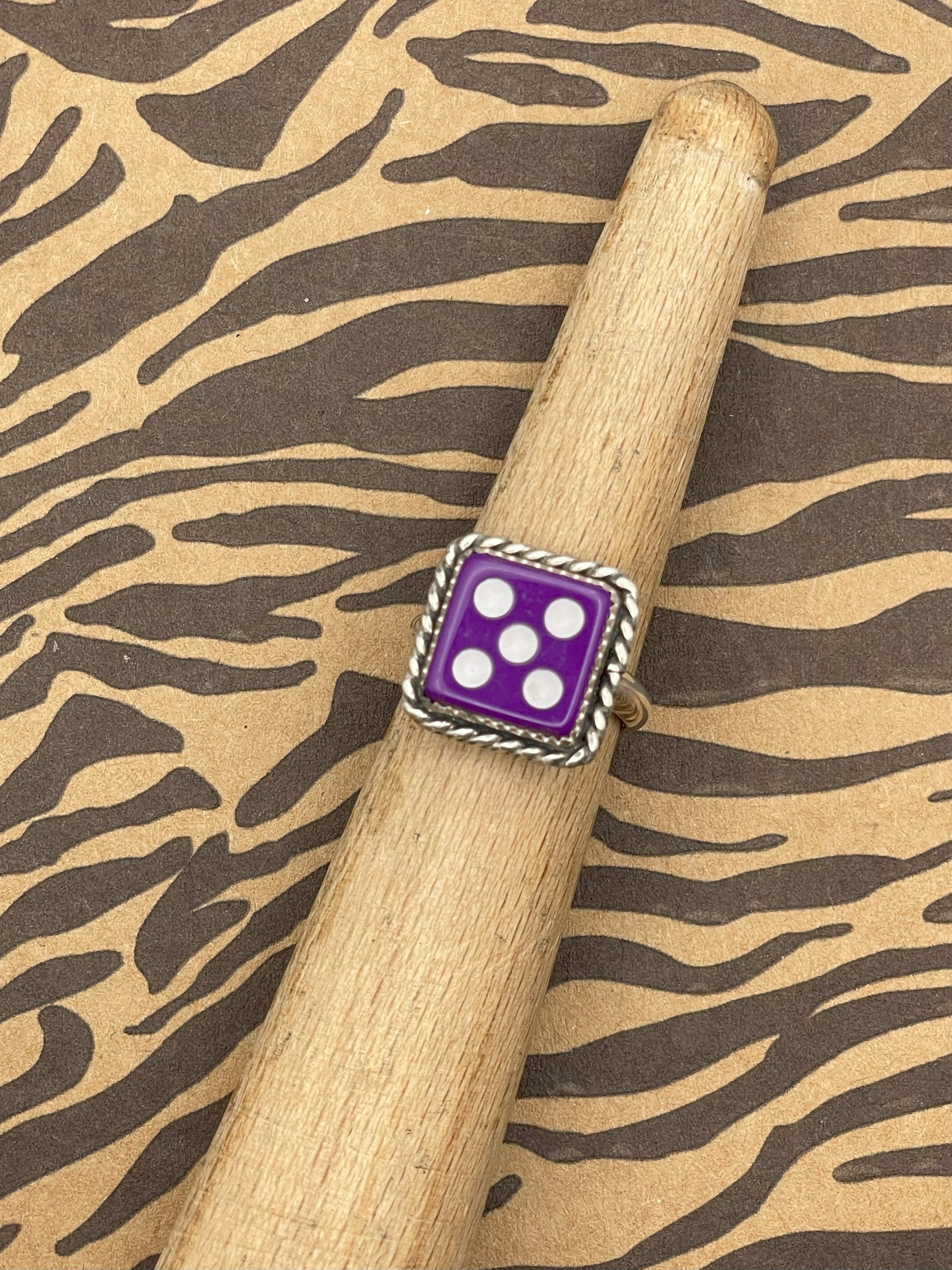 Zane-Purple Dice #5 Ring