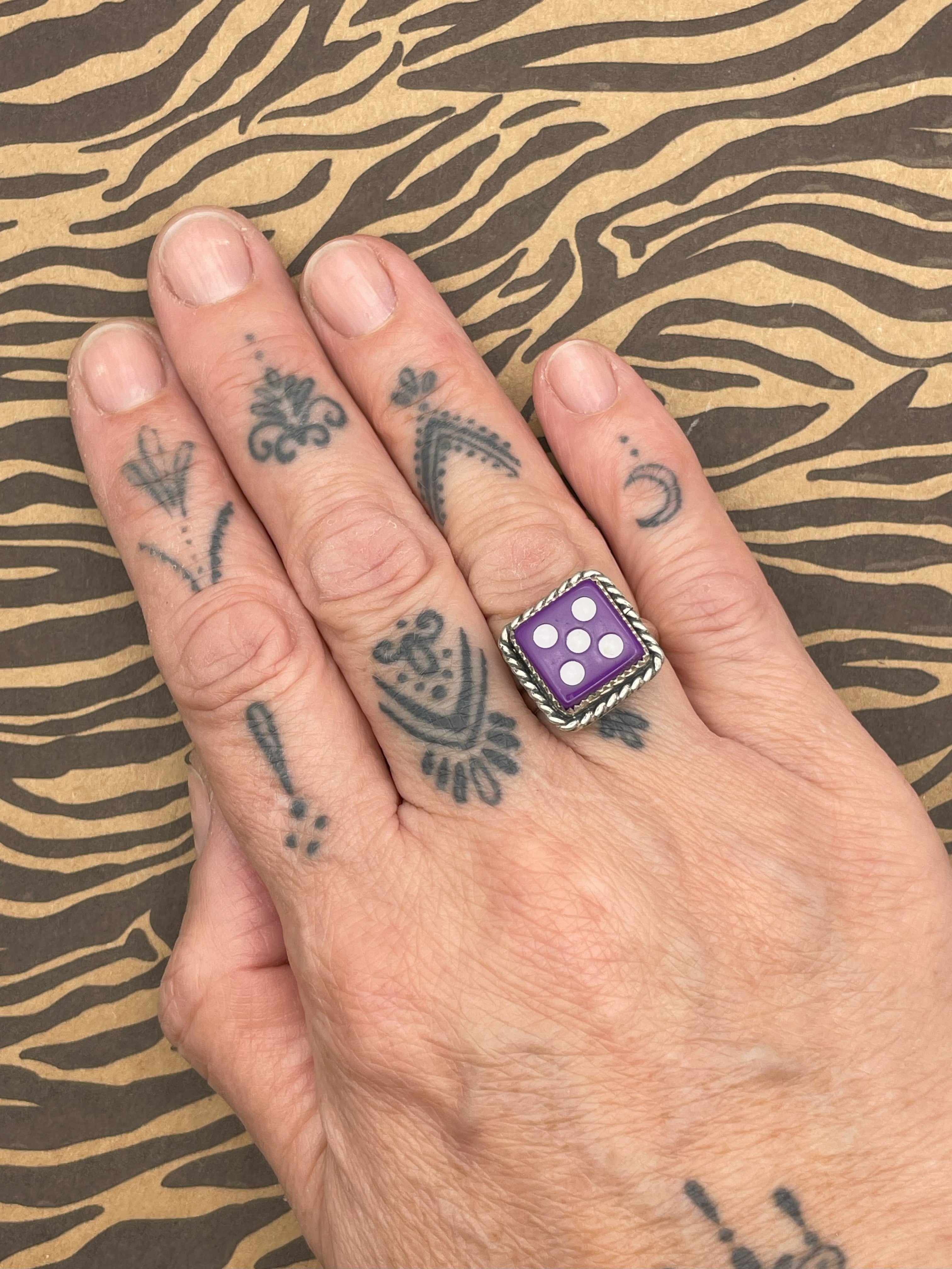 Zane-Purple Dice #5 Ring