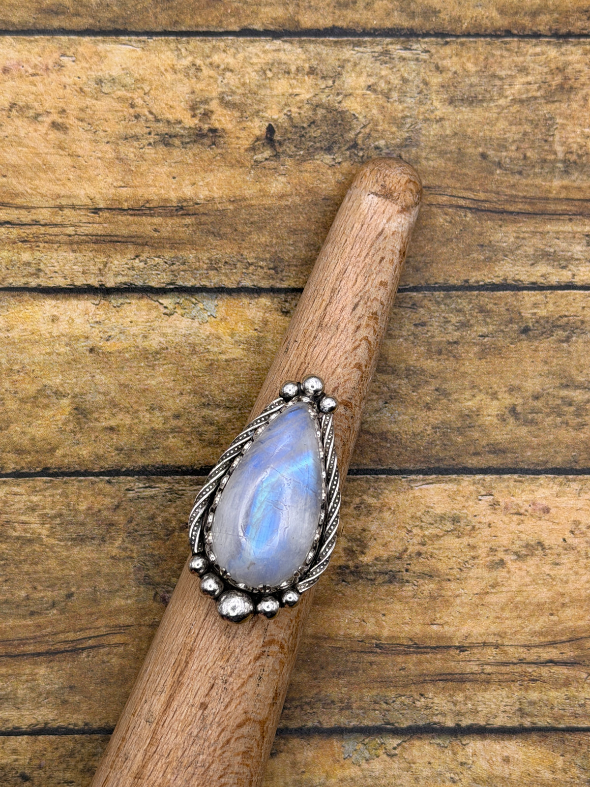 Gigi – Rainbow Moonstone Statement Ring | Sterling Silver | Boho Jewelry