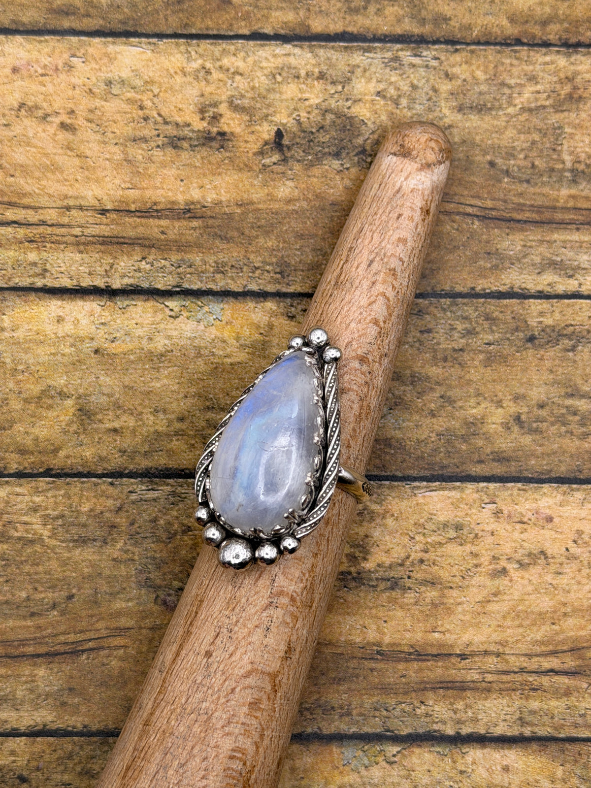 Gigi – Rainbow Moonstone Statement Ring | Sterling Silver | Boho Jewelry