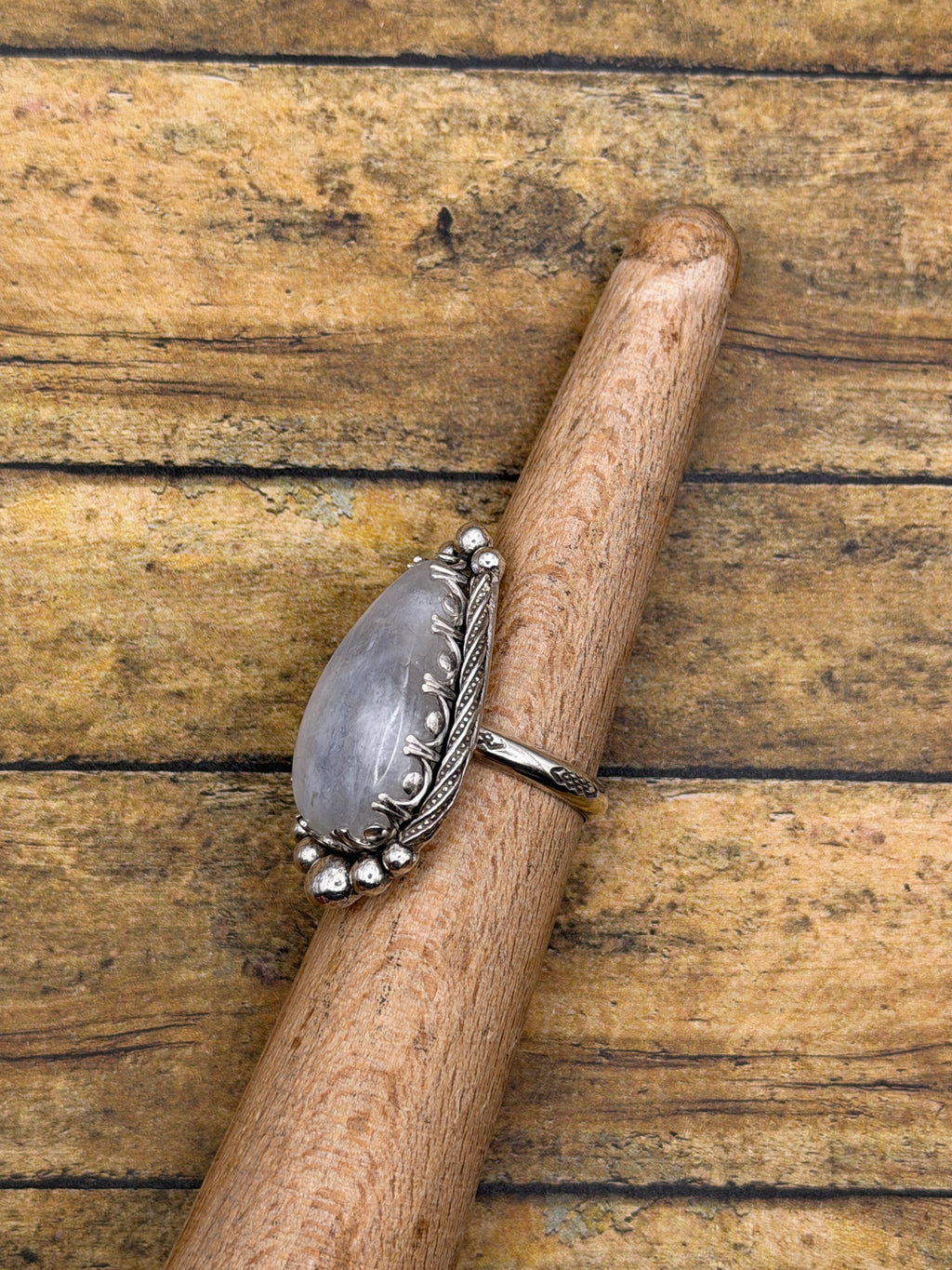 Gigi – Rainbow Moonstone Statement Ring | Sterling Silver | Boho Jewelry