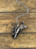 Angel-White Buffalo Turquoise Pendant with Bald Eagle Detail