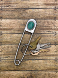 Bailey-Jumbo Safety Pin with Turquoise