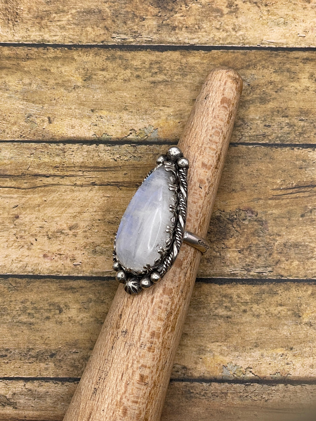 Gianna-Rainbow Moonstone Statement Ring