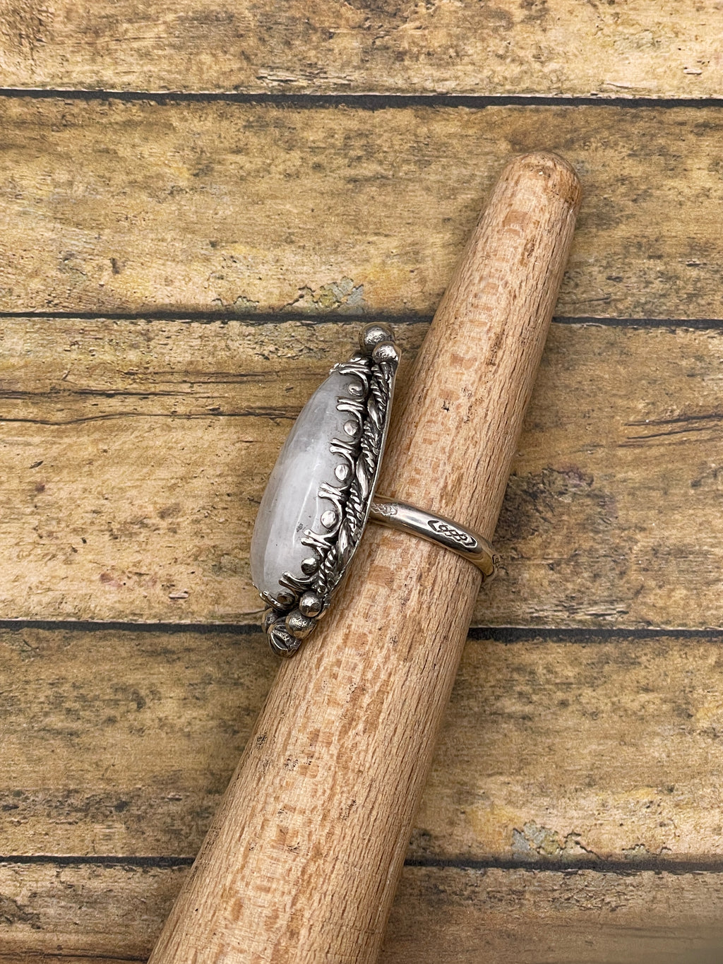 Gianna-Rainbow Moonstone Statement Ring