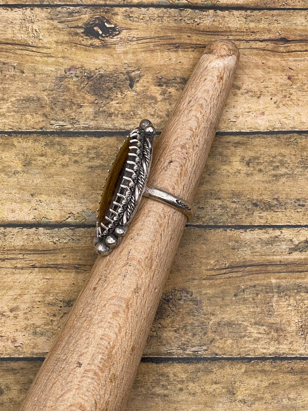 Ingrid-Tiger Eye Boho Statement Ring