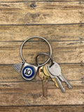Sammie-Round Safety Pin Keychain with Billiard Ball #10 Detail