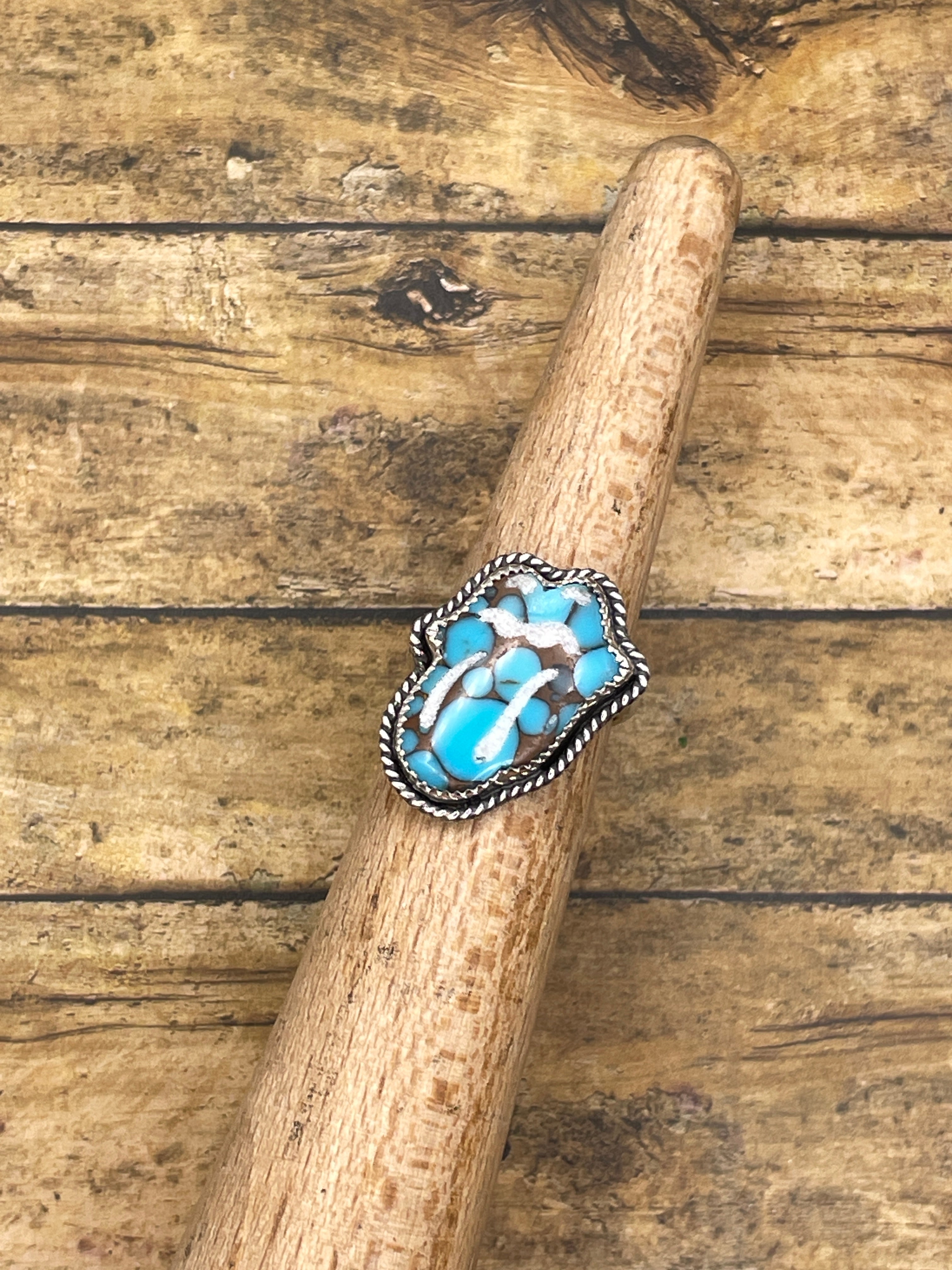 Brian-Turquoise Rolling Stones Ring