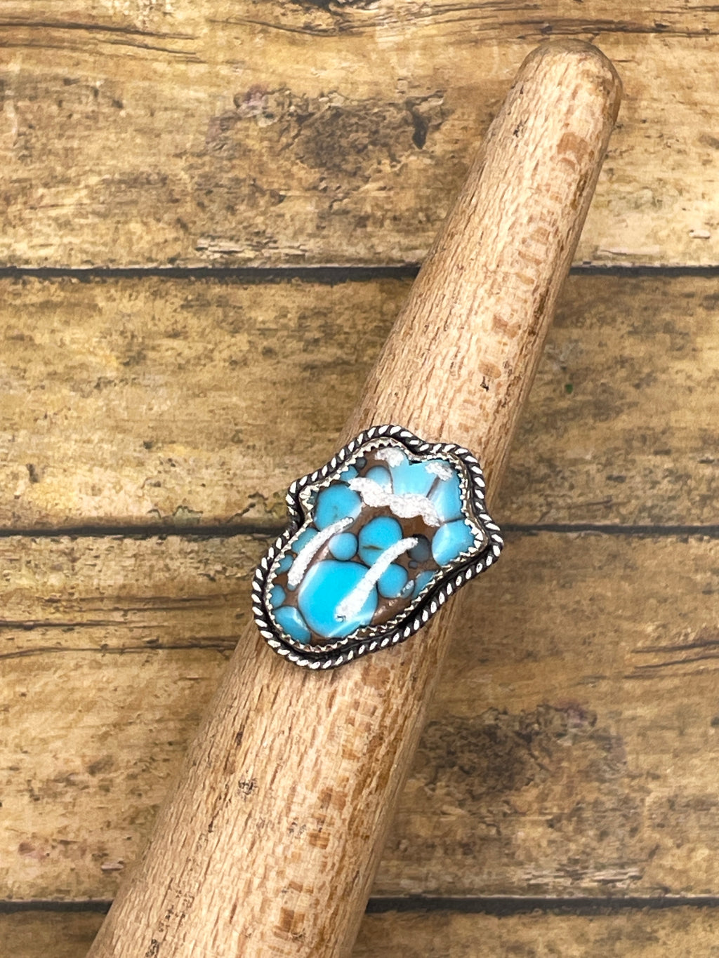 Brian-Turquoise Rolling Stones Ring
