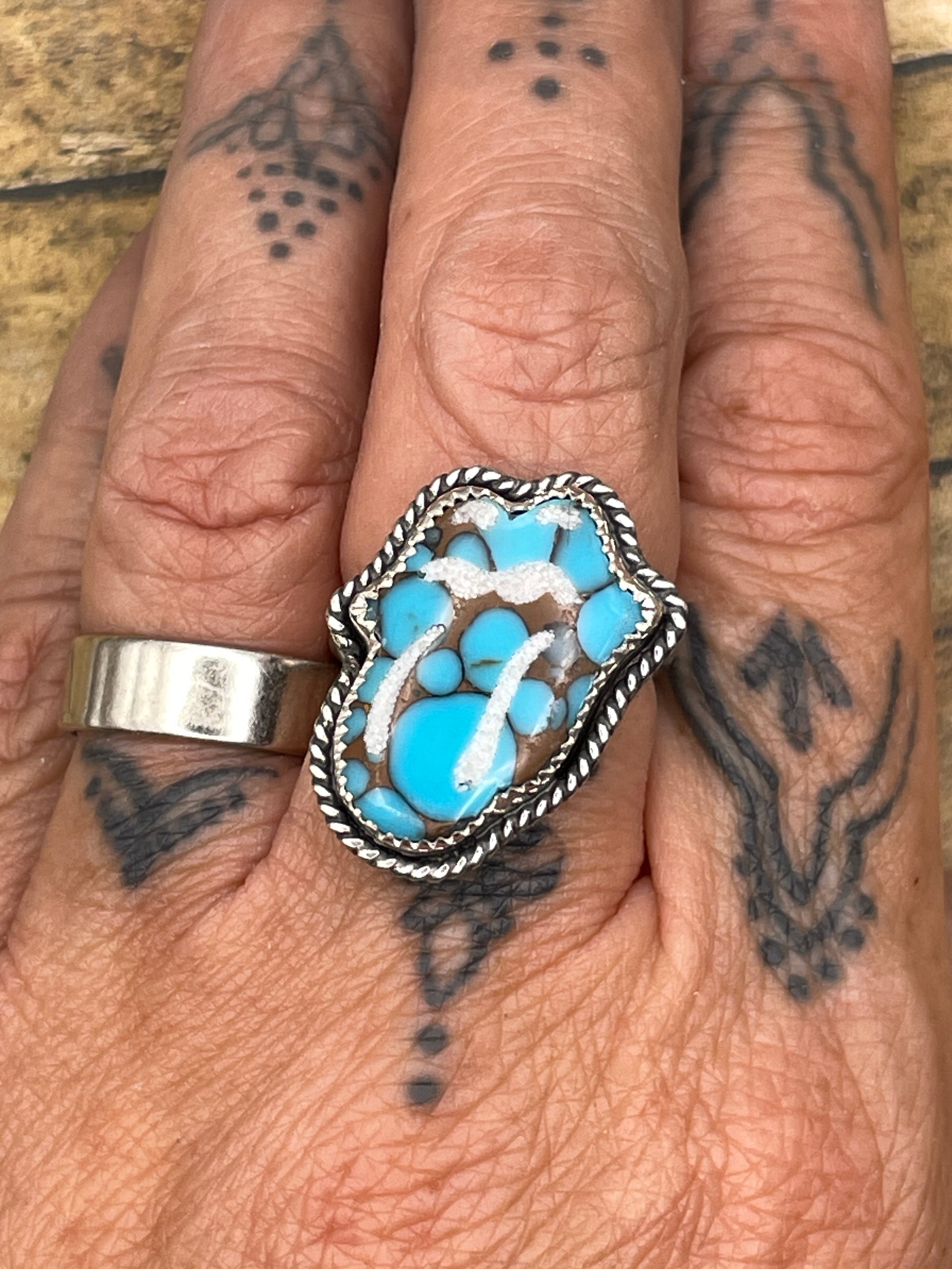 Brian-Turquoise Rolling Stones Ring