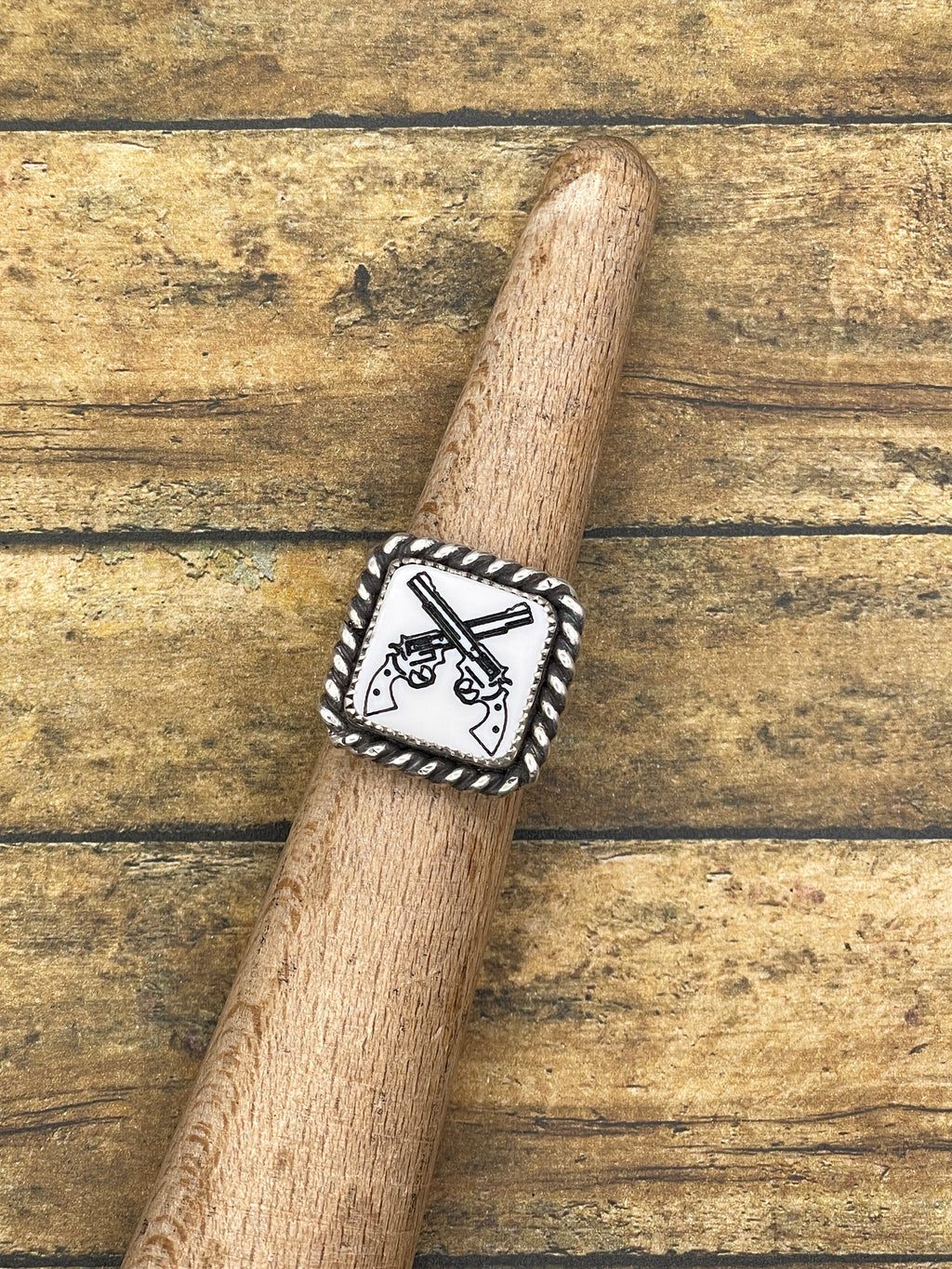 Colt-Trustone Guns Blazing Ring with Twisted Robe Detail