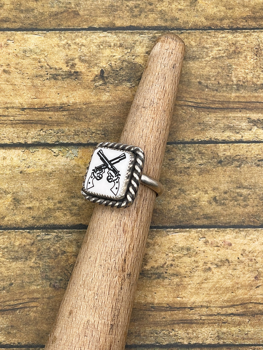Colt-Trustone Guns Blazing Ring with Twisted Robe Detail