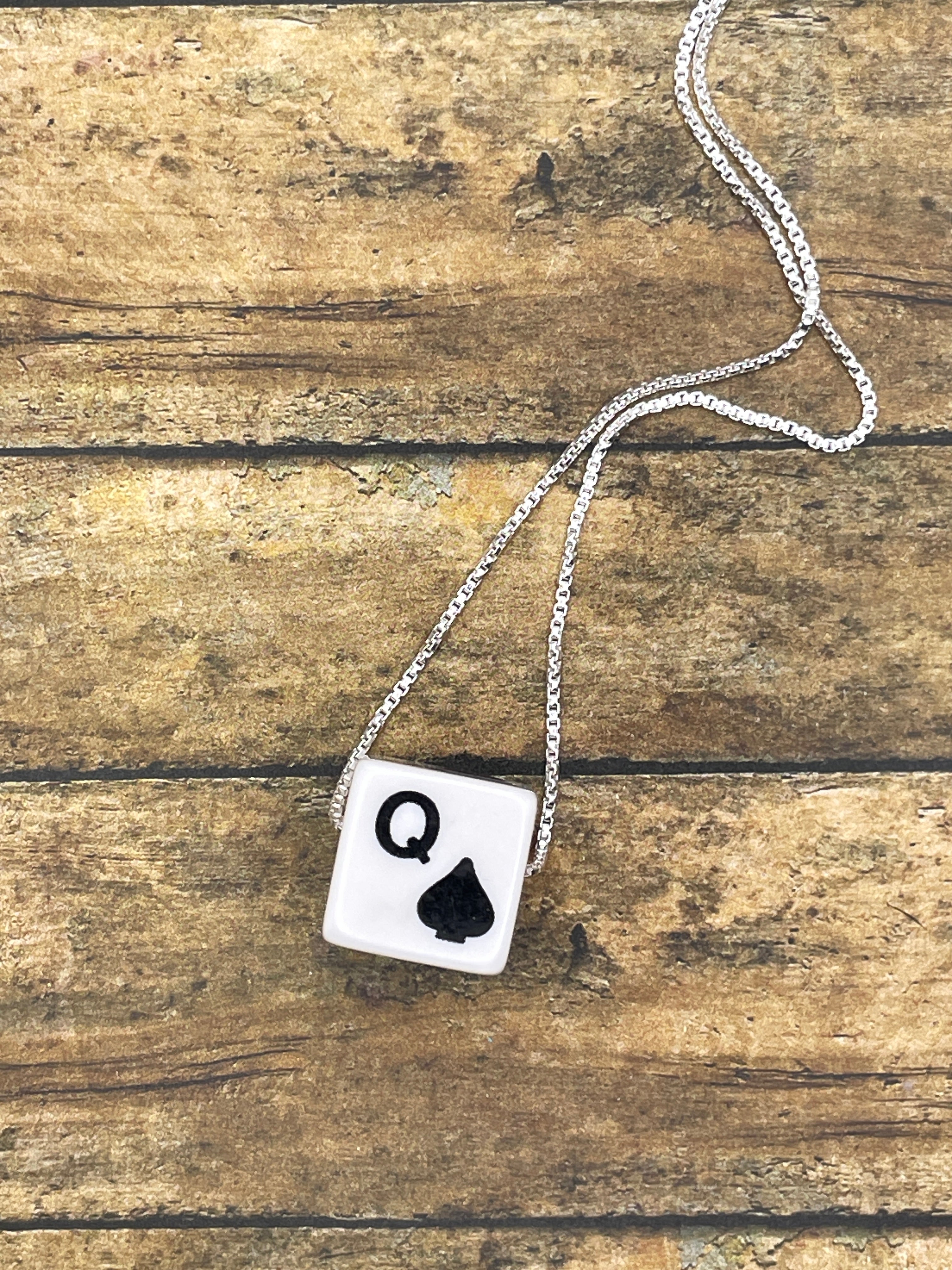 Vince-Vintage Playing Card Gambling Dice Pendant