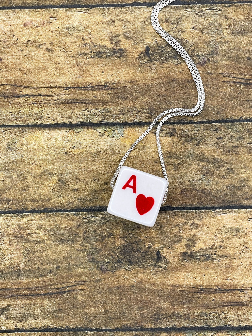 Vince-Vintage Playing Card Gambling Dice Pendant
