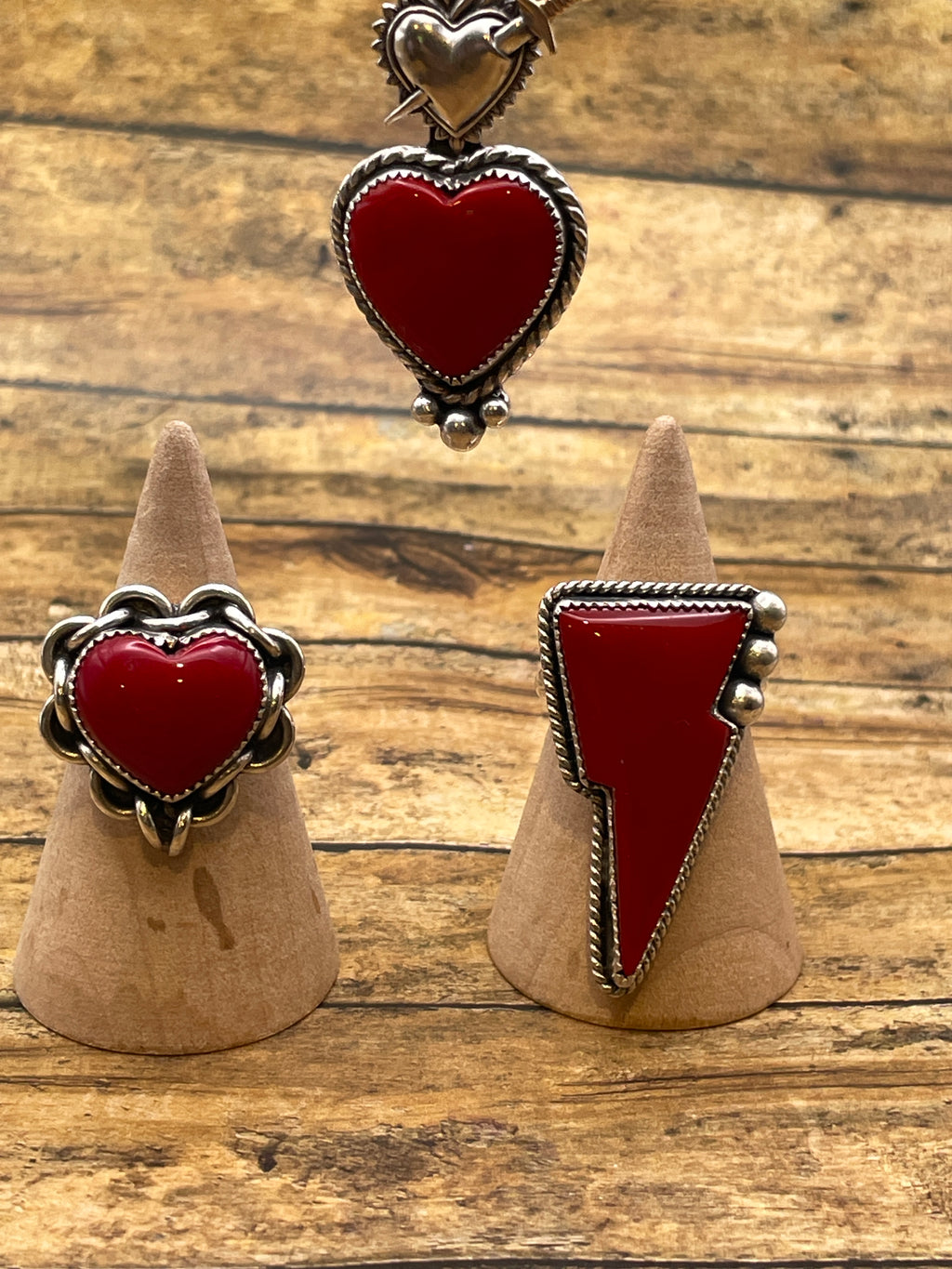 Rosalin-Red Rosarita Sacred Heart Pendant