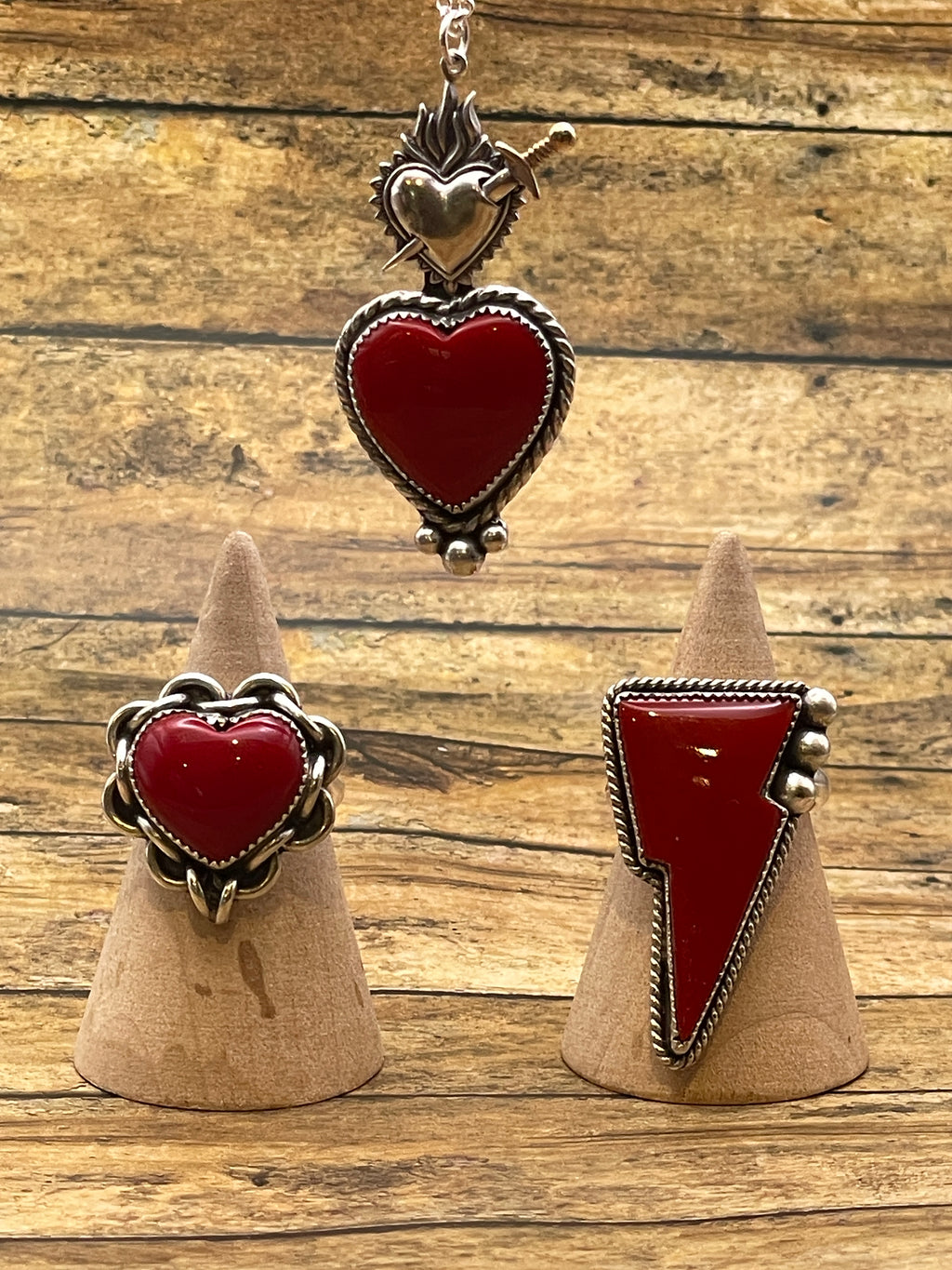 Rosalin-Red Rosarita Sacred Heart Pendant