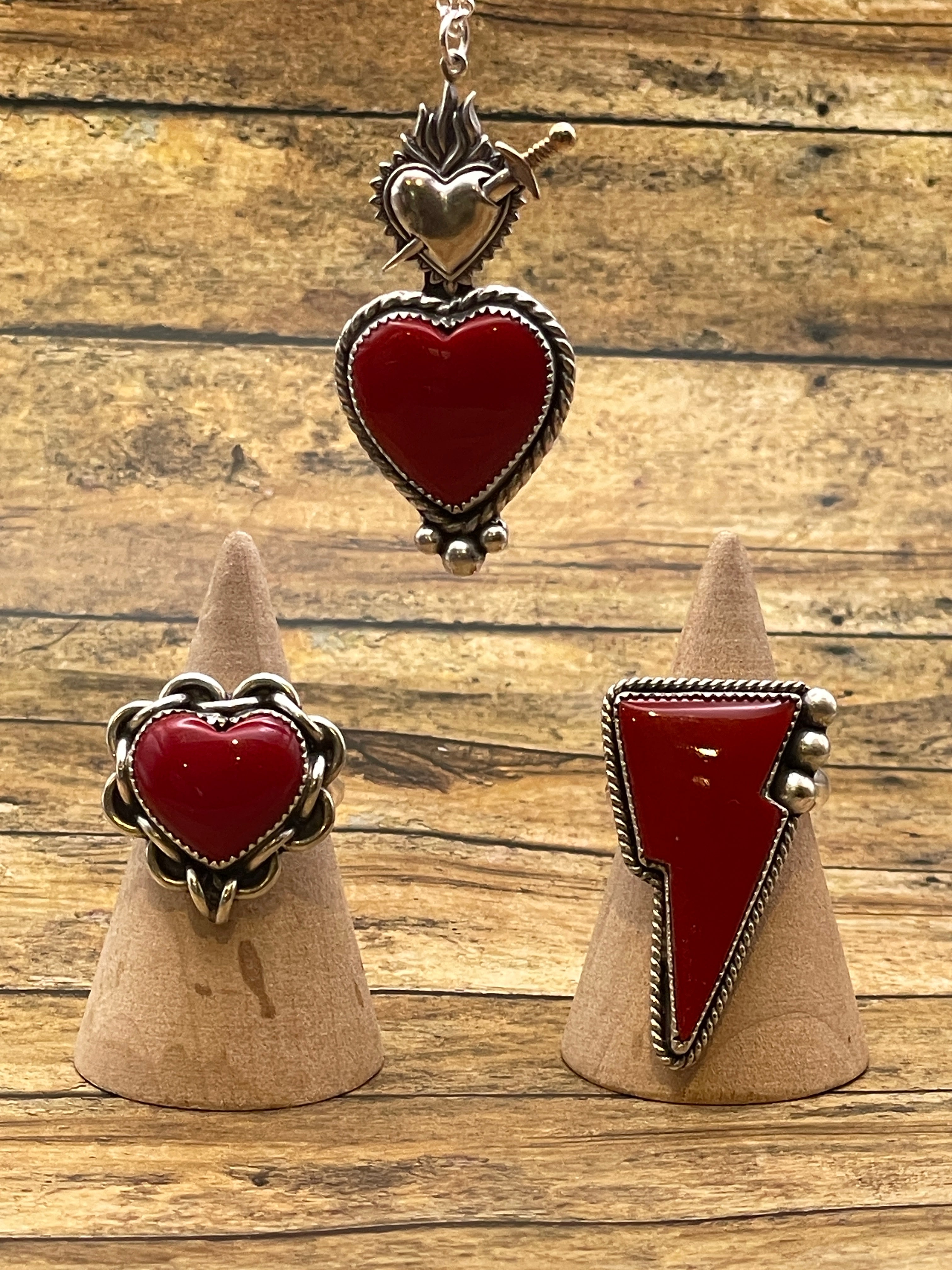 Rosalin-Red Rosarita Sacred Heart Pendant