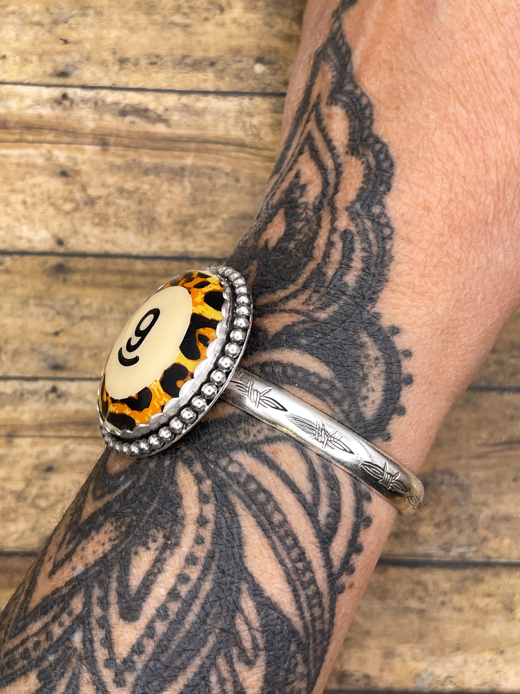 Susie-Limited Edition Leopard Billiard Ball #9 Cuff