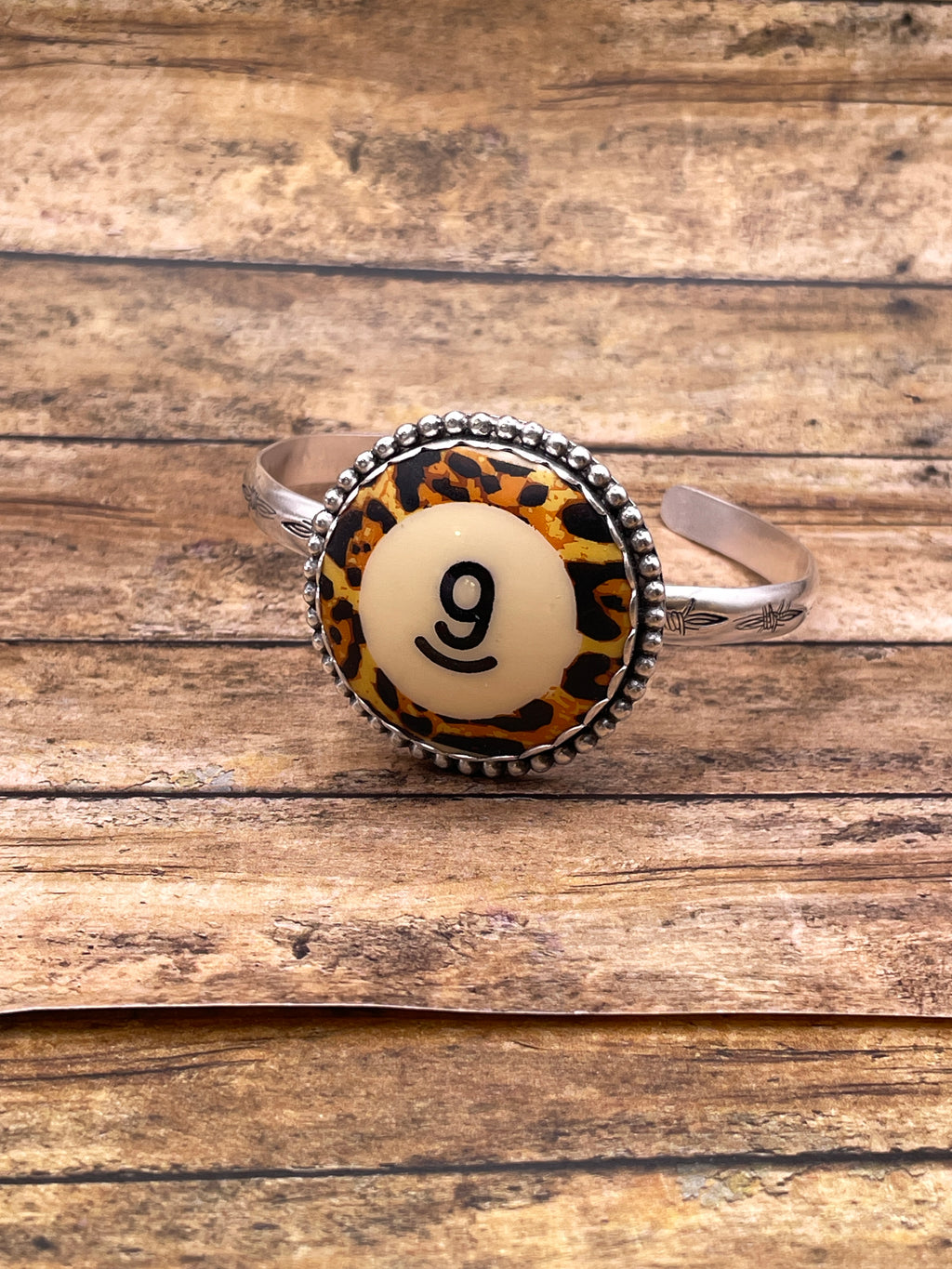 Susie-Limited Edition Leopard Billiard Ball #9 Cuff