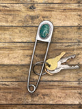 Boylen-Jumbo Safety Pin with Turquoise
