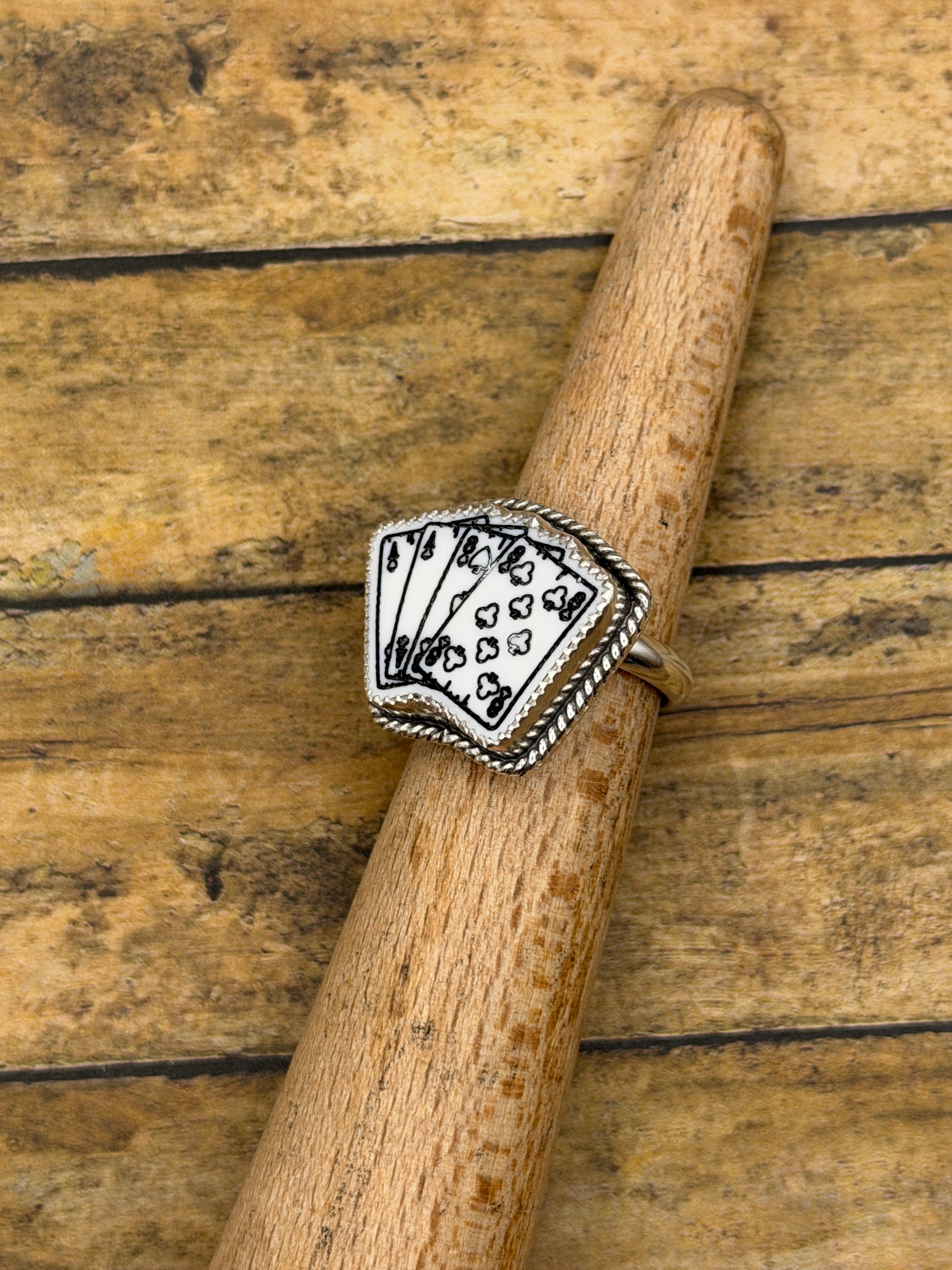 Poker-Trustone Dead Man's Hand Poker Playing Card Ring