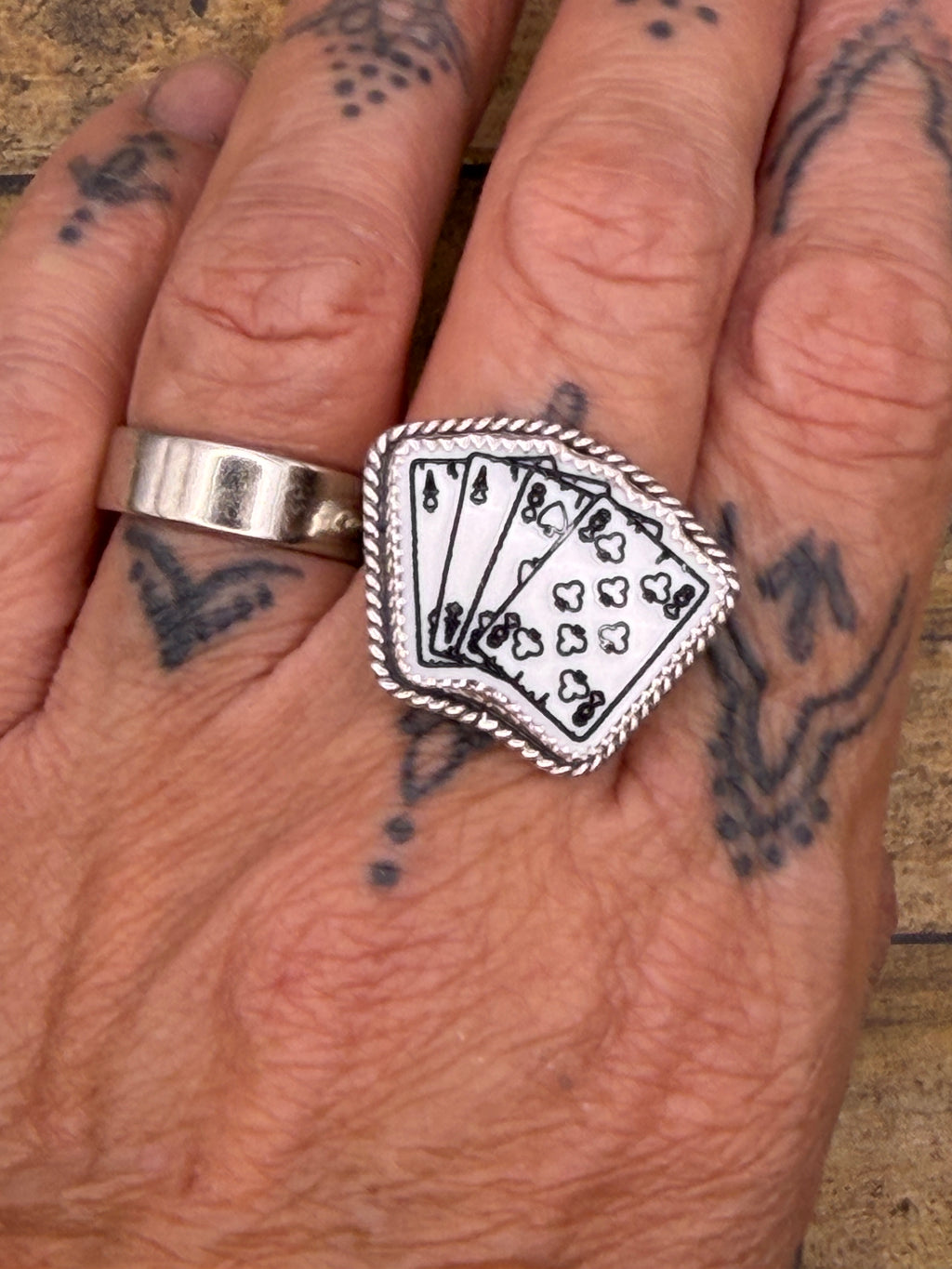 Poker-Trustone Dead Man's Hand Poker Playing Card Ring