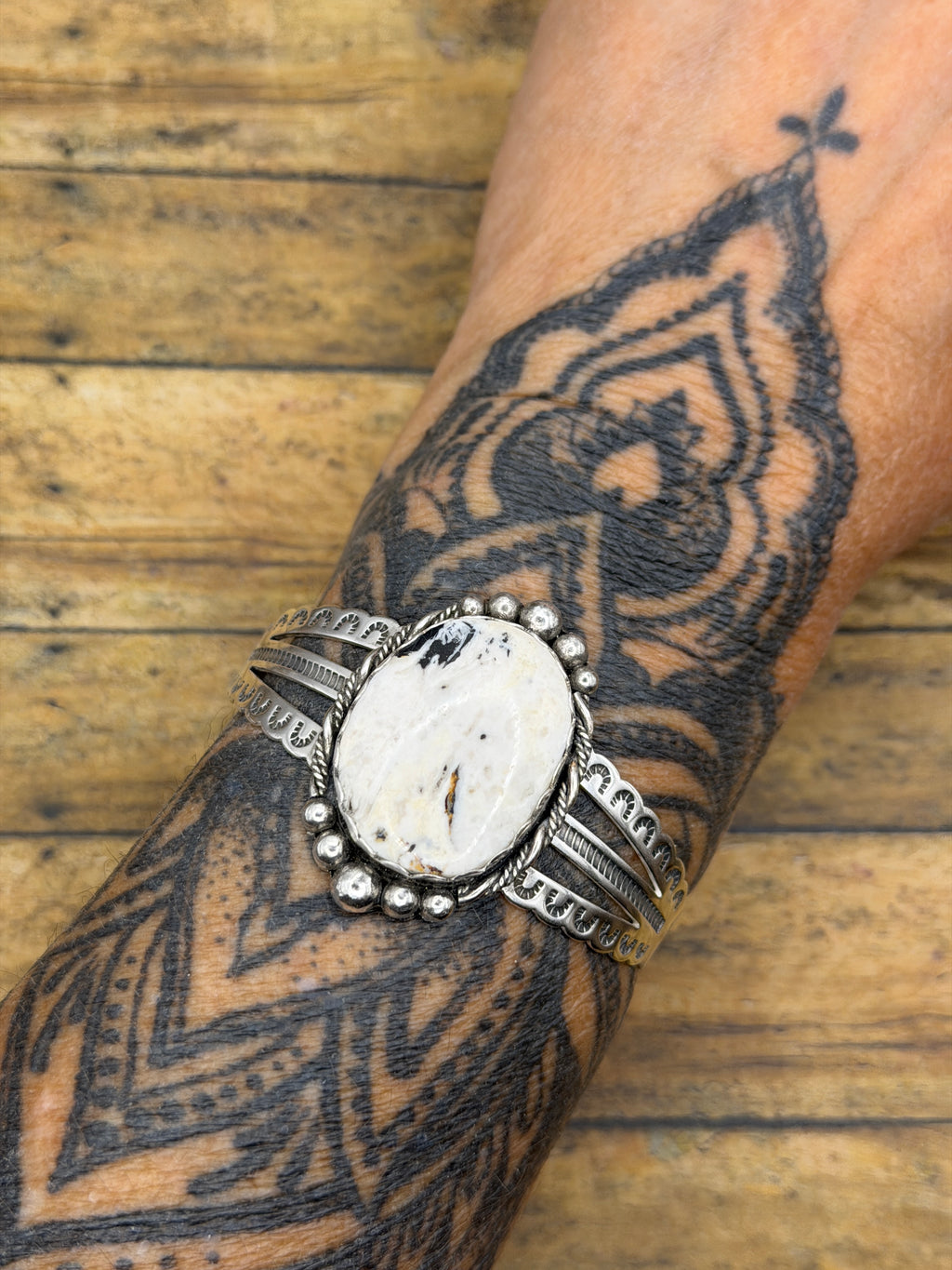 Aubrey-White Buffalo Turquoise Triple Cuff/Bracelet
