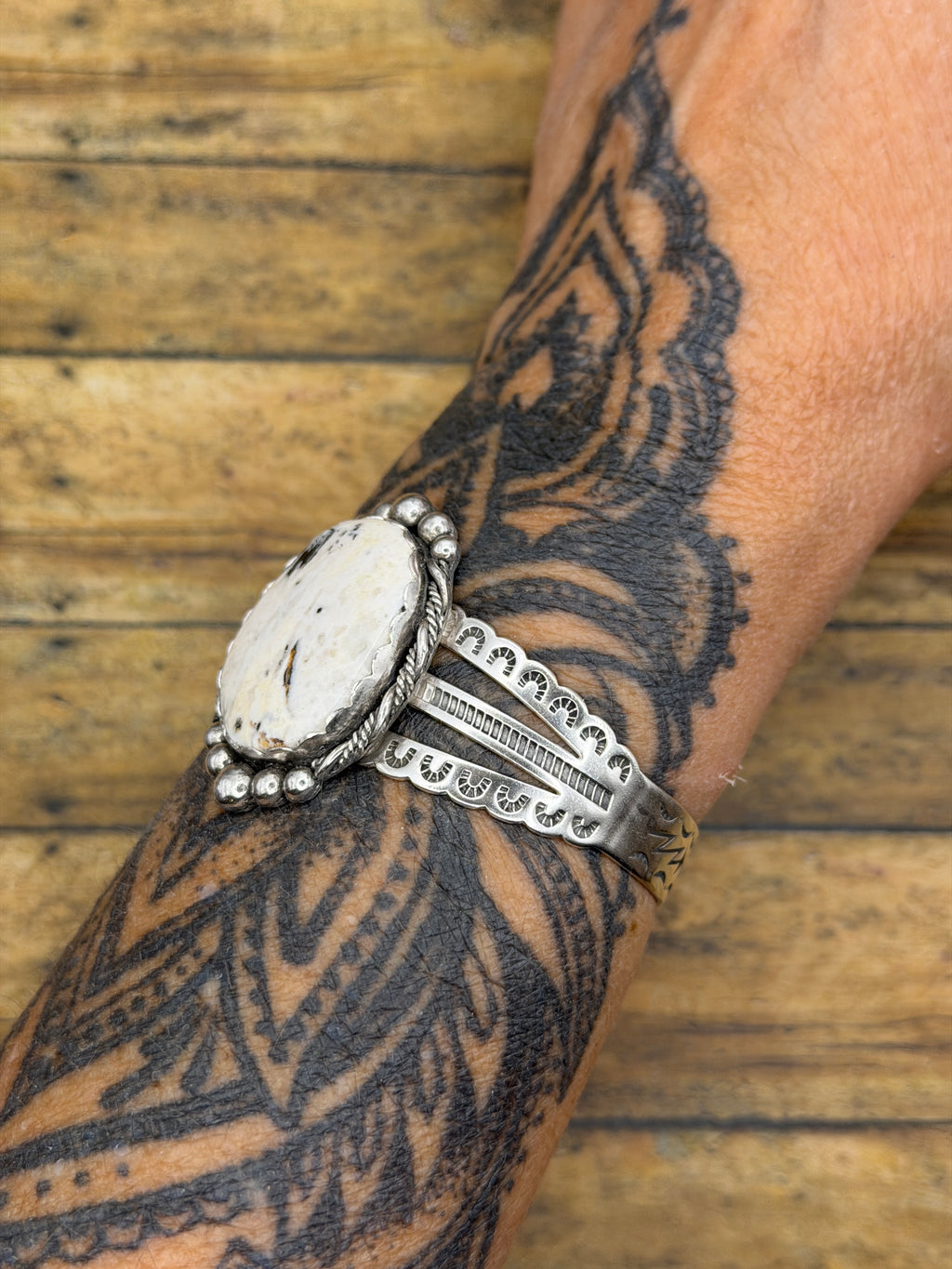 Aubrey-White Buffalo Turquoise Triple Cuff/Bracelet