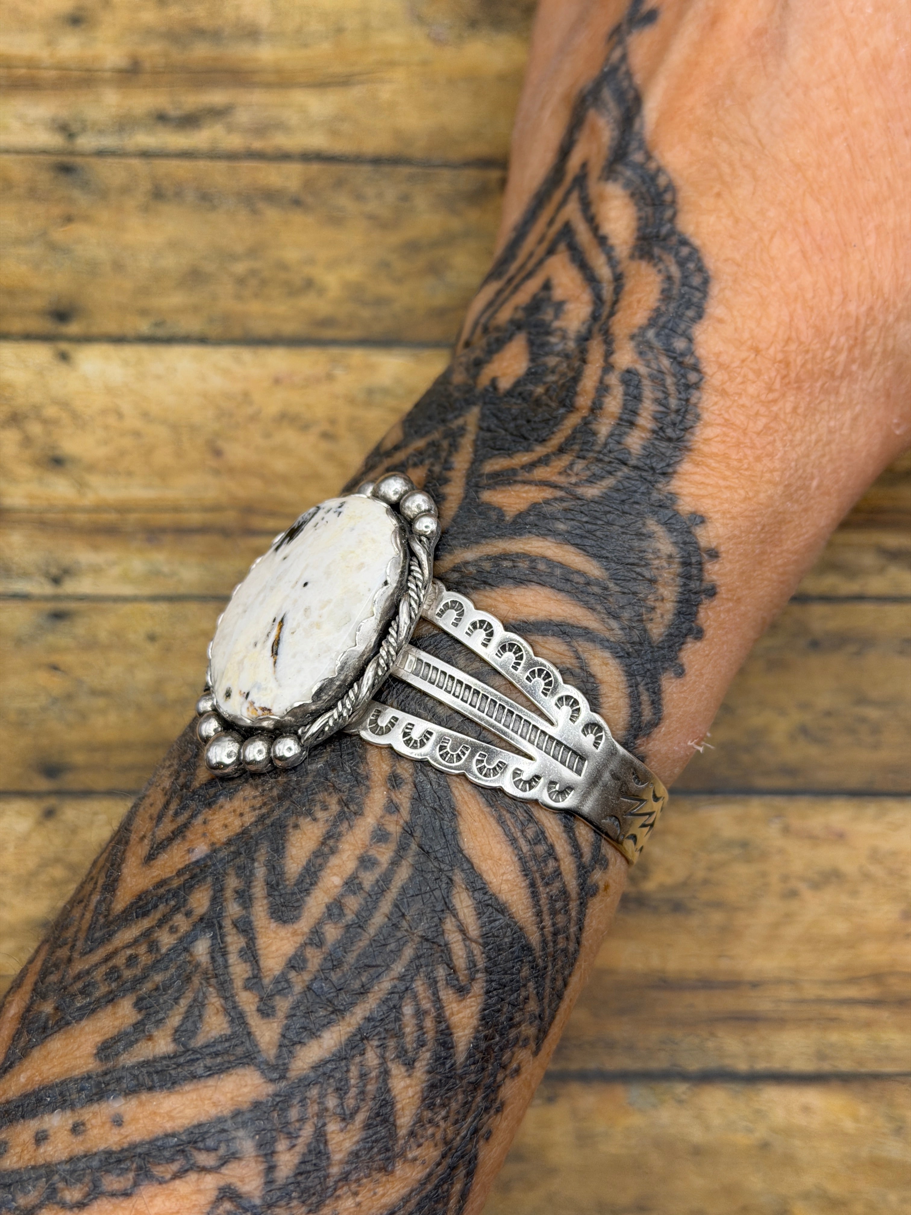 Aubrey-White Buffalo Turquoise Triple Cuff/Bracelet