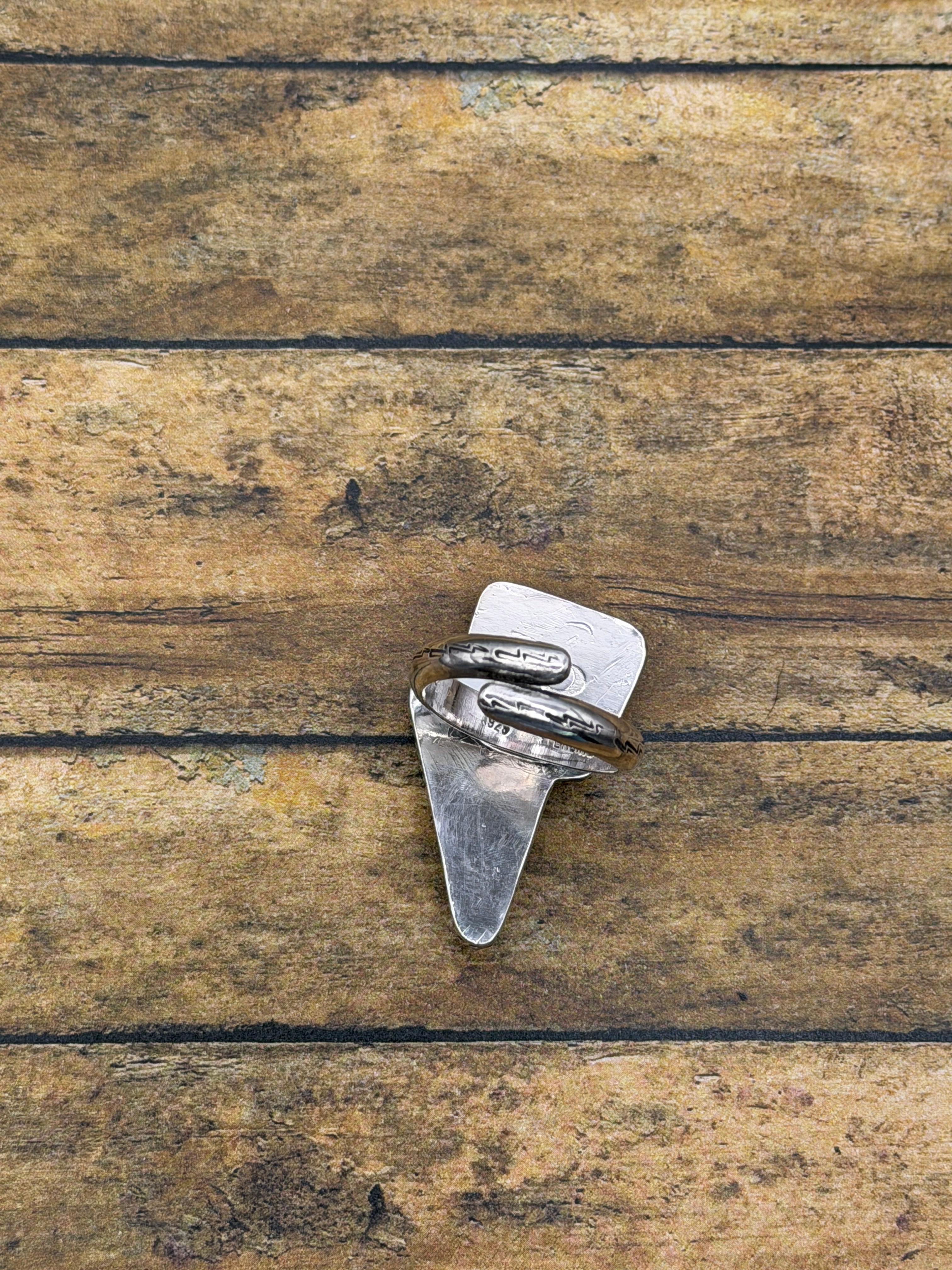 Riley-Chalcedony Lightning Bolt Ring