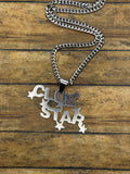 Y2K-Vintage Club Star Sterling Silver Pendant