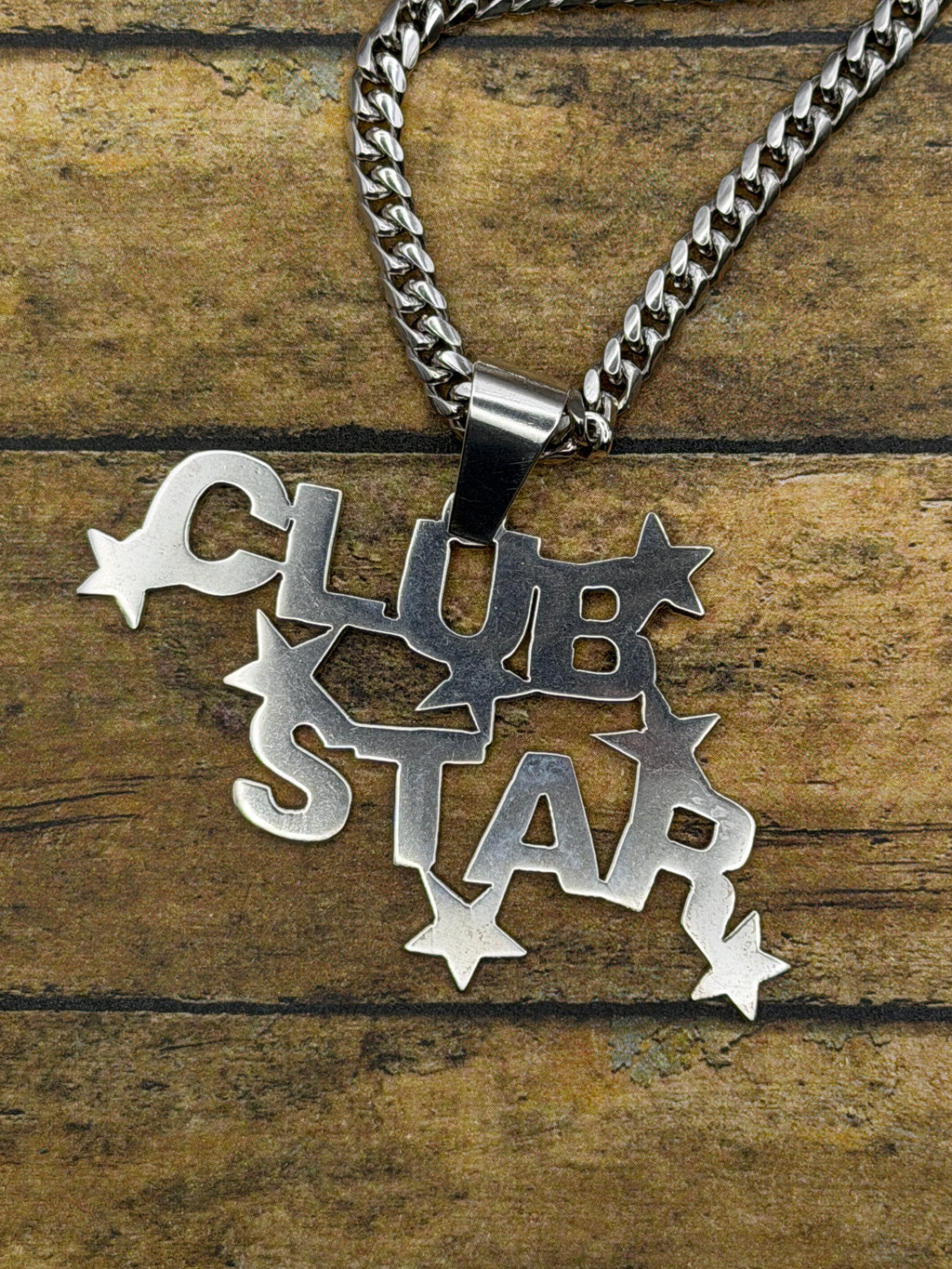 Y2K-Vintage Club Star Sterling Silver Pendant
