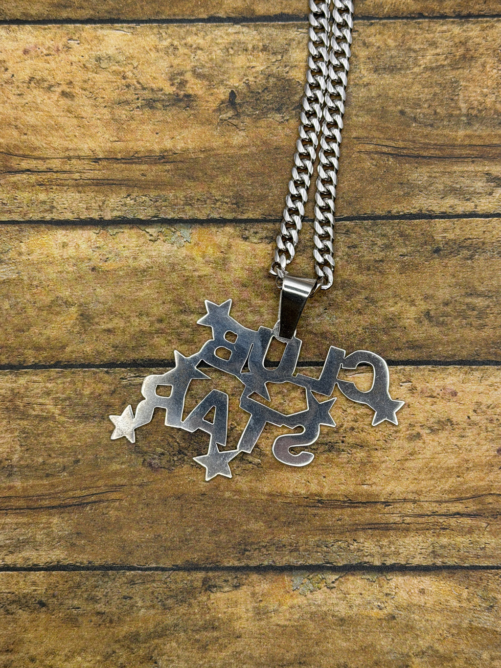 Y2K-Vintage Club Star Sterling Silver Pendant