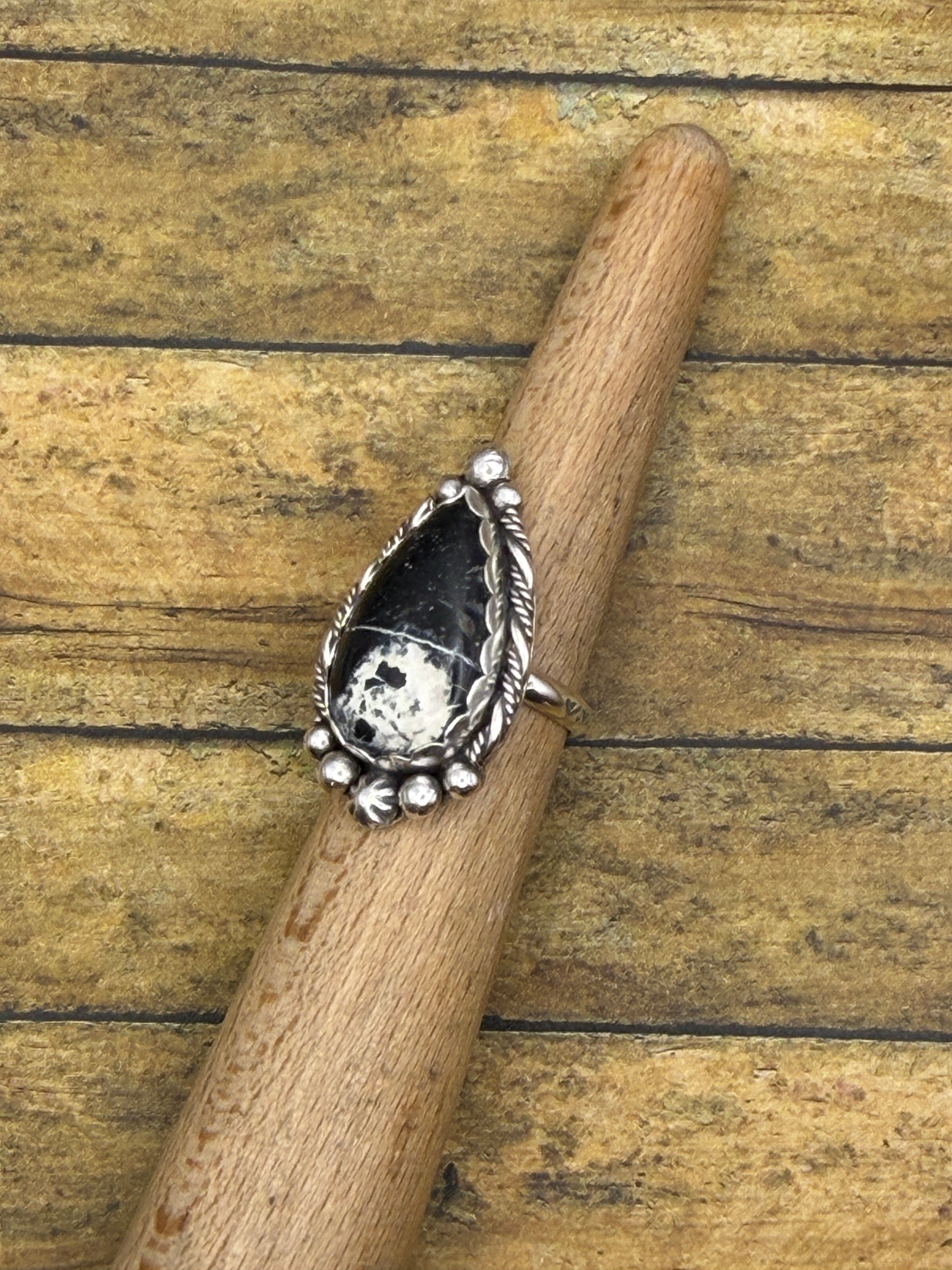 Andy-White Buffalo Turquoise Statement Ring