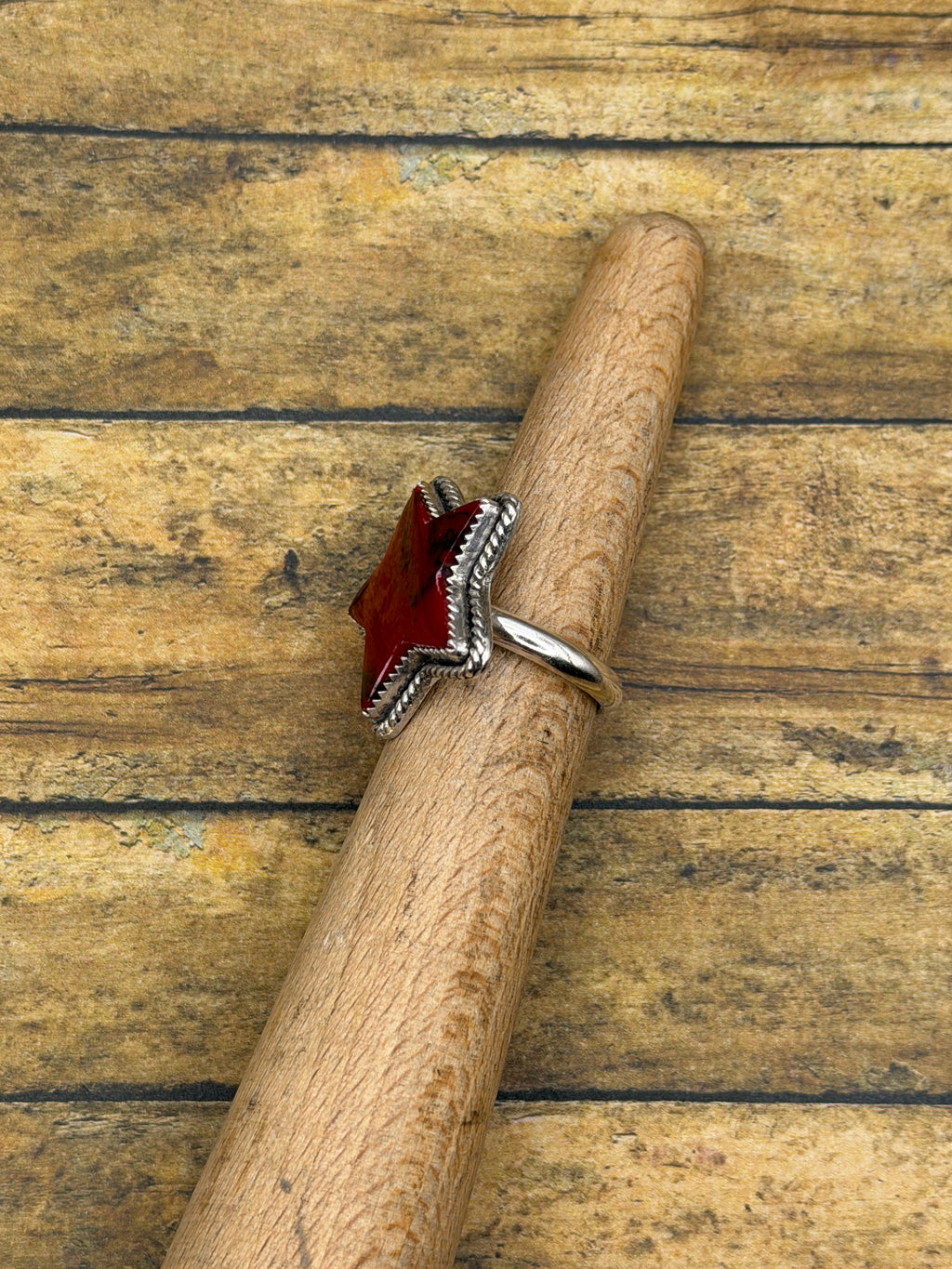 Rory-Bloody Basin Jasper Trustone Boho Star Statement Ring
