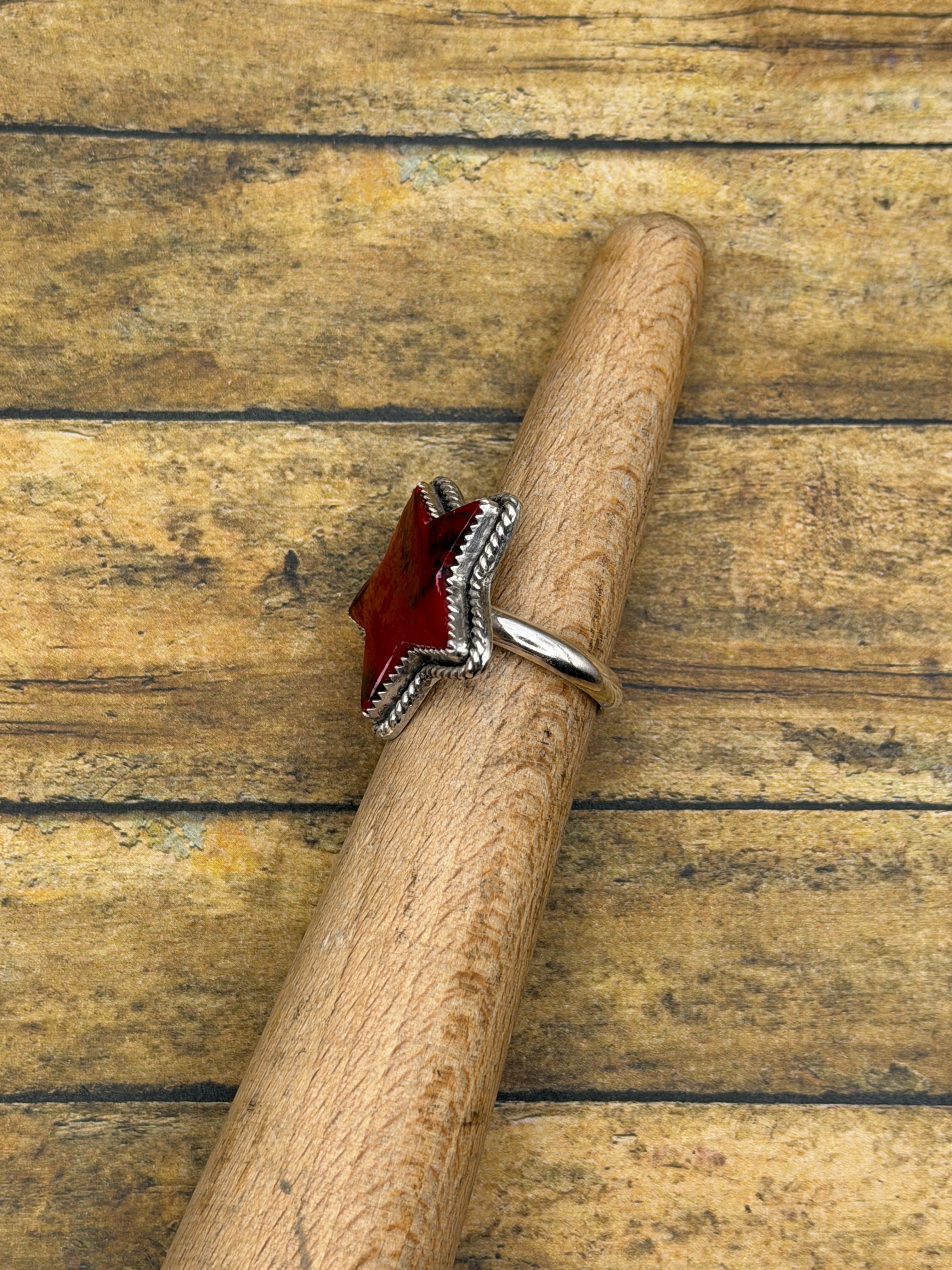 Rory-Bloody Basin Jasper Trustone Boho Star Statement Ring