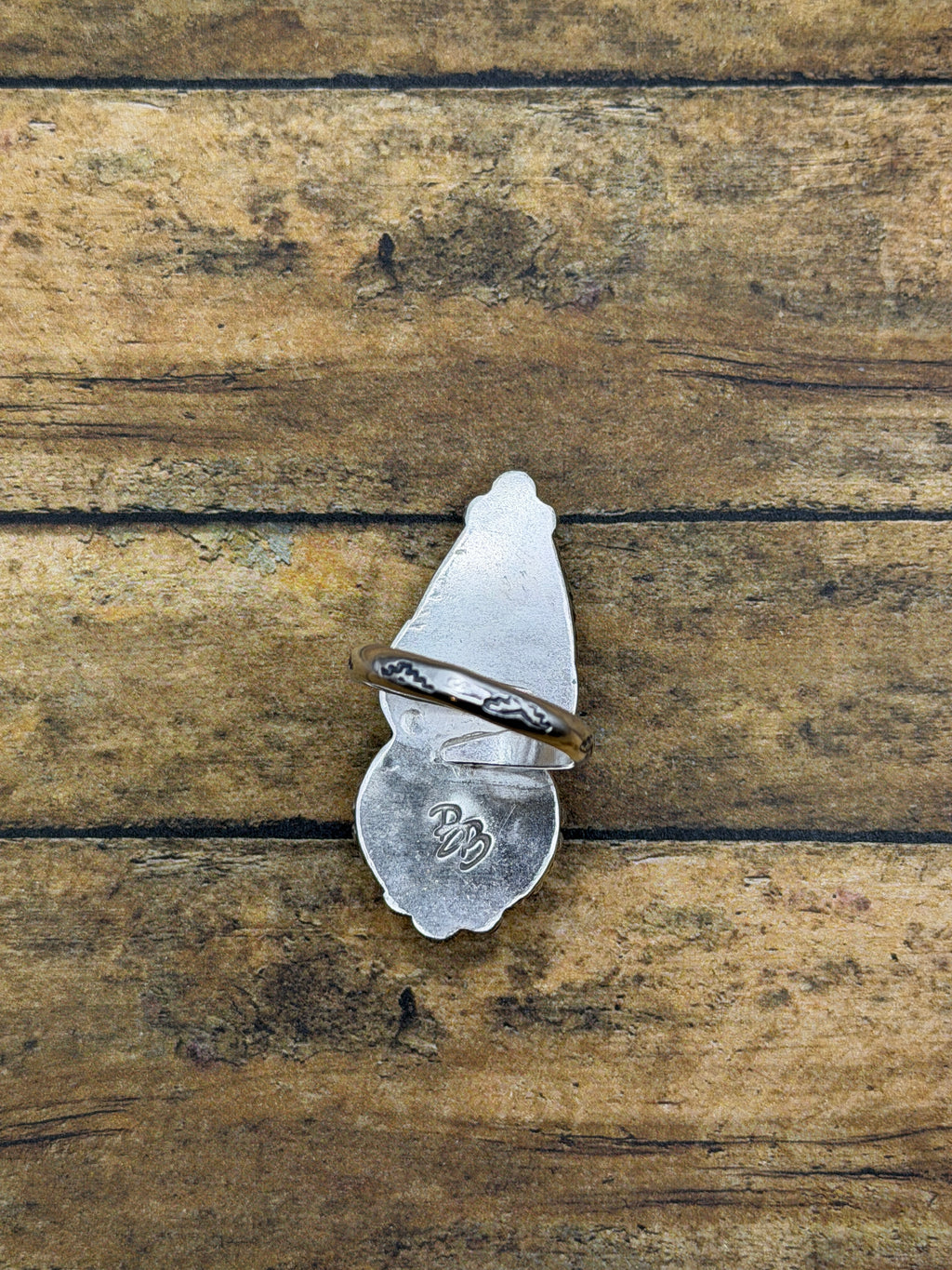 Armani-White Buffalo Turquoise Double Gemstone Ring