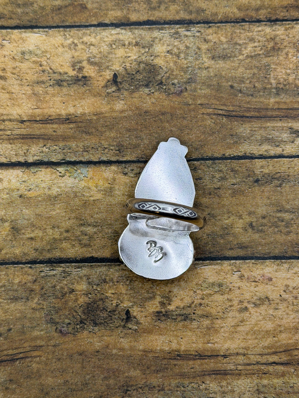 Bianca-Turquoise Double Gemstone Statement Ring with Flower Details