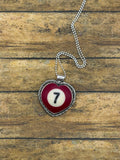 Susie-Small Billiard Ball Lucky #7 Heart Pendant
