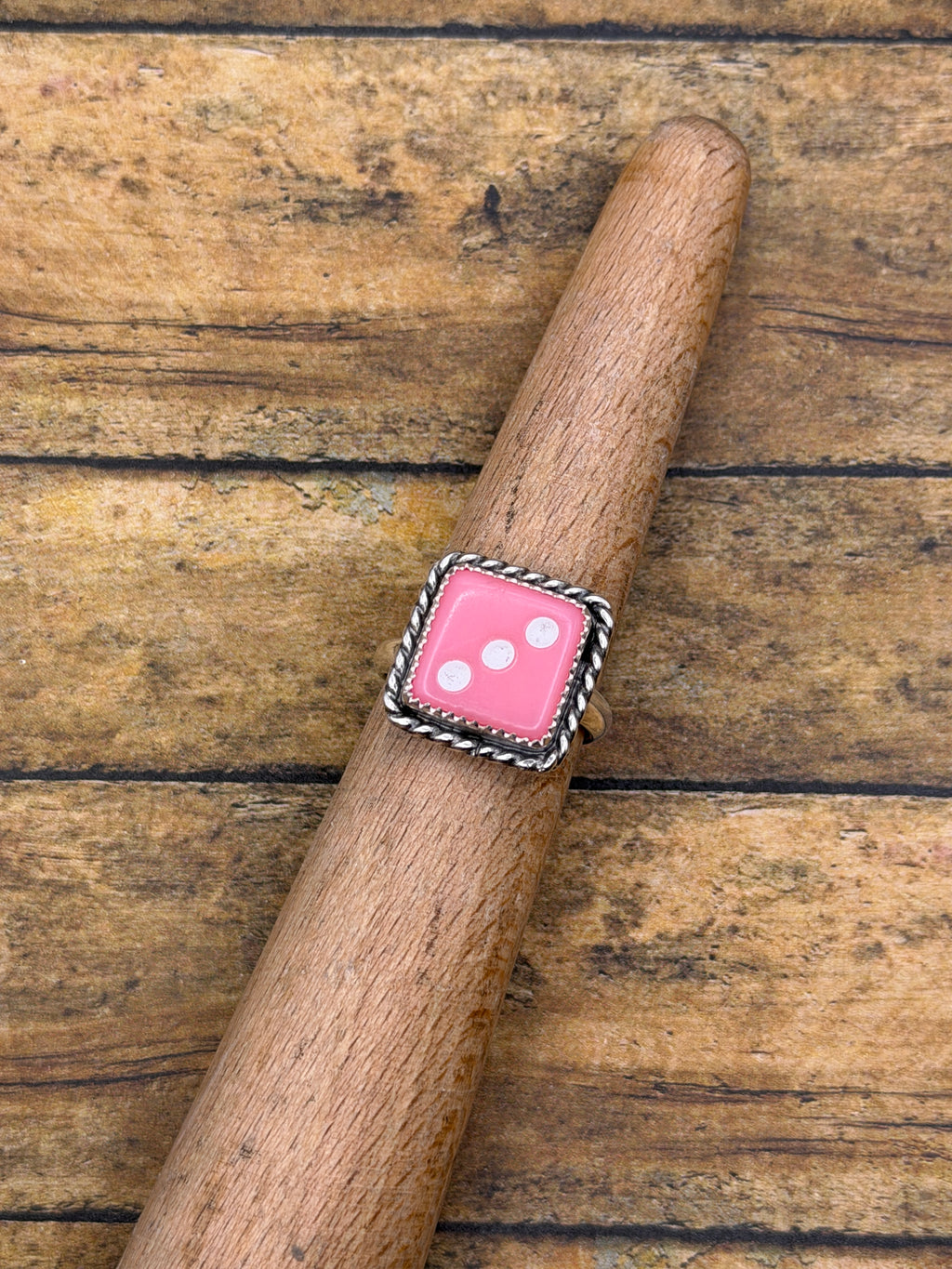 Zian-Pink Dice #3 Ring