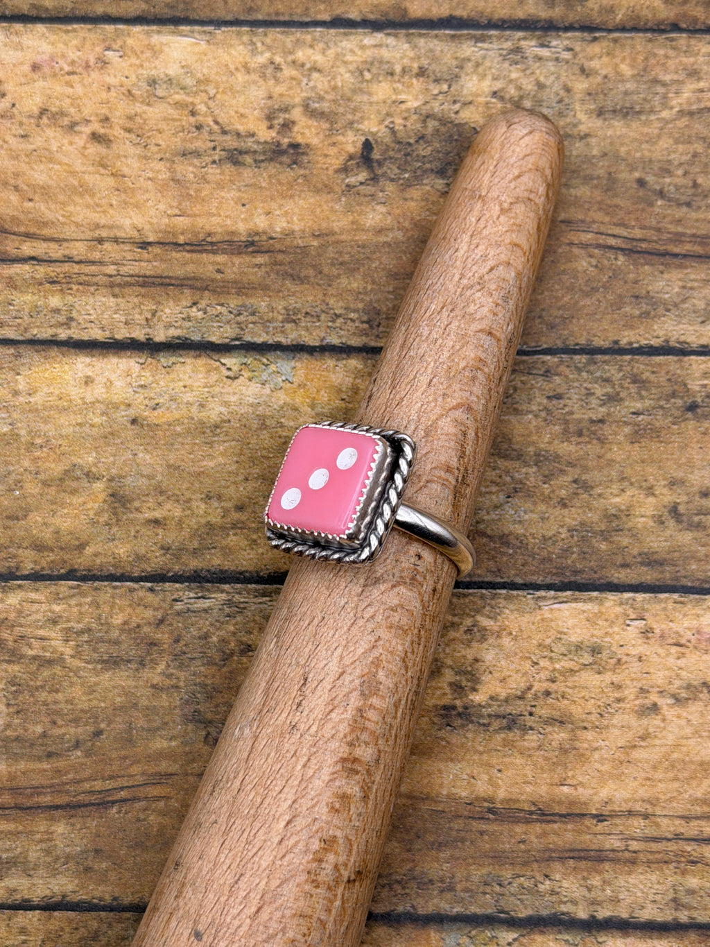 Zian-Pink Dice #3 Ring