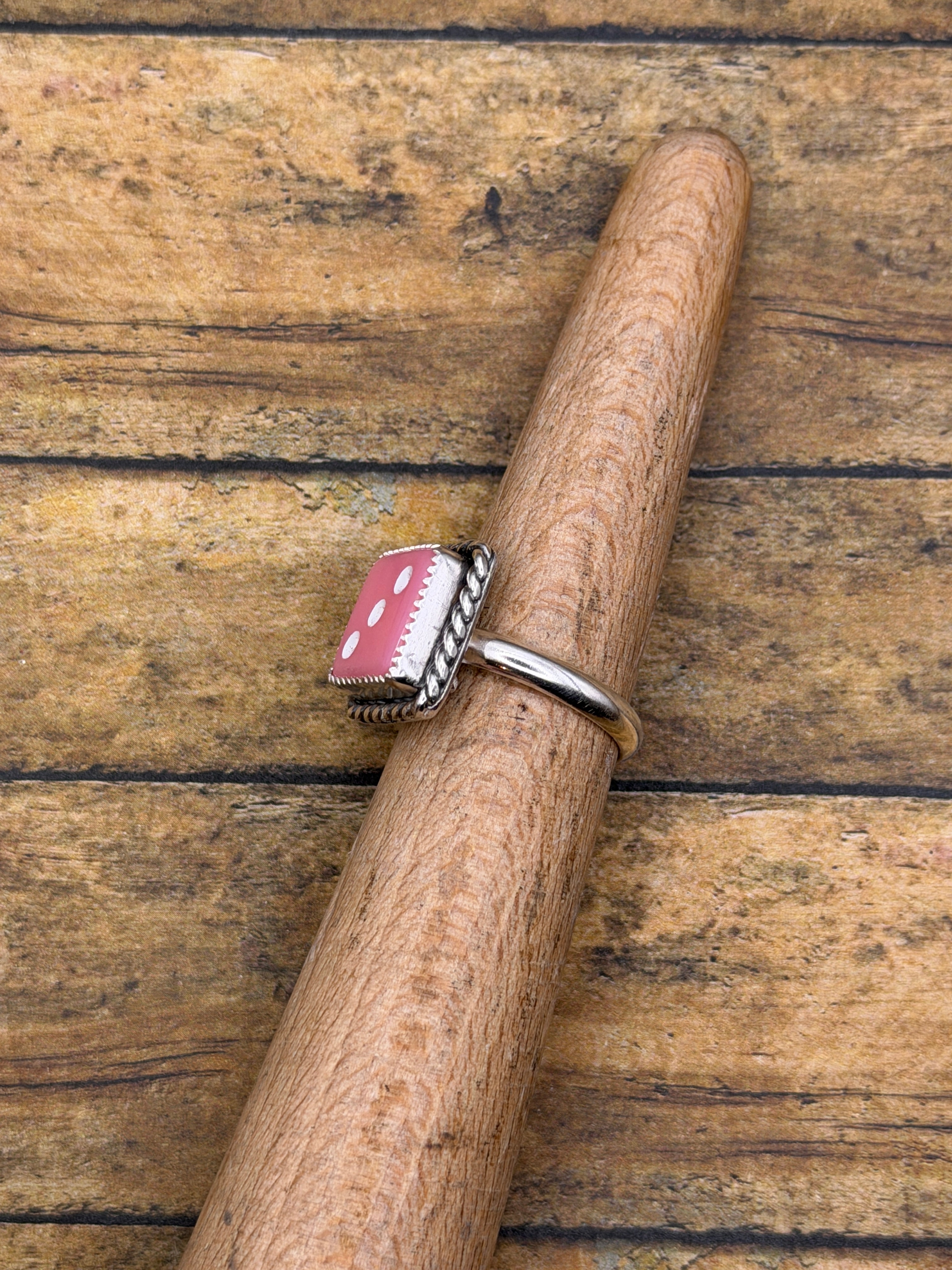 Zian-Pink Dice #3 Ring