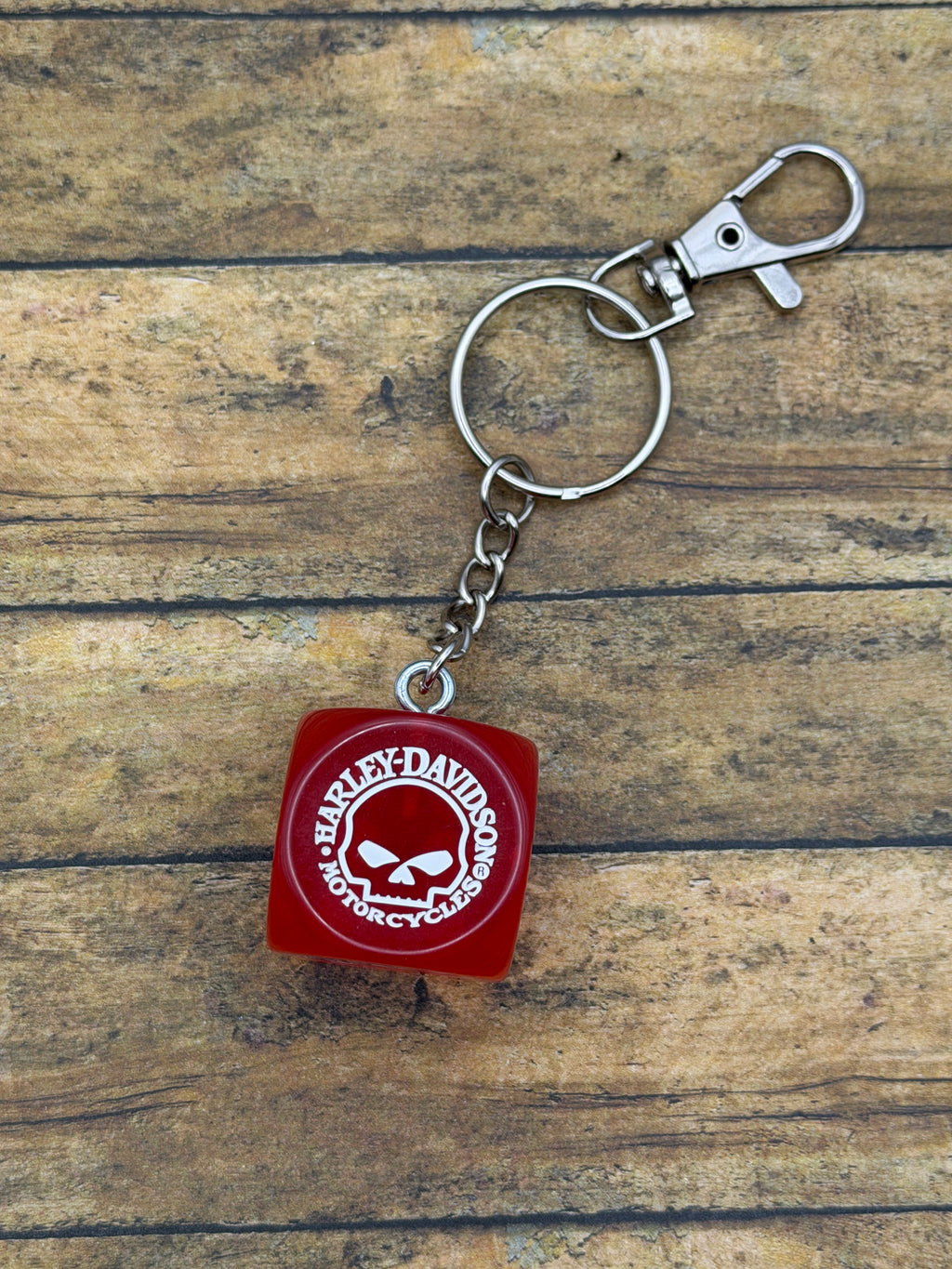 Knucklehead-Keychain with Jumbo Harley Davidson Dice