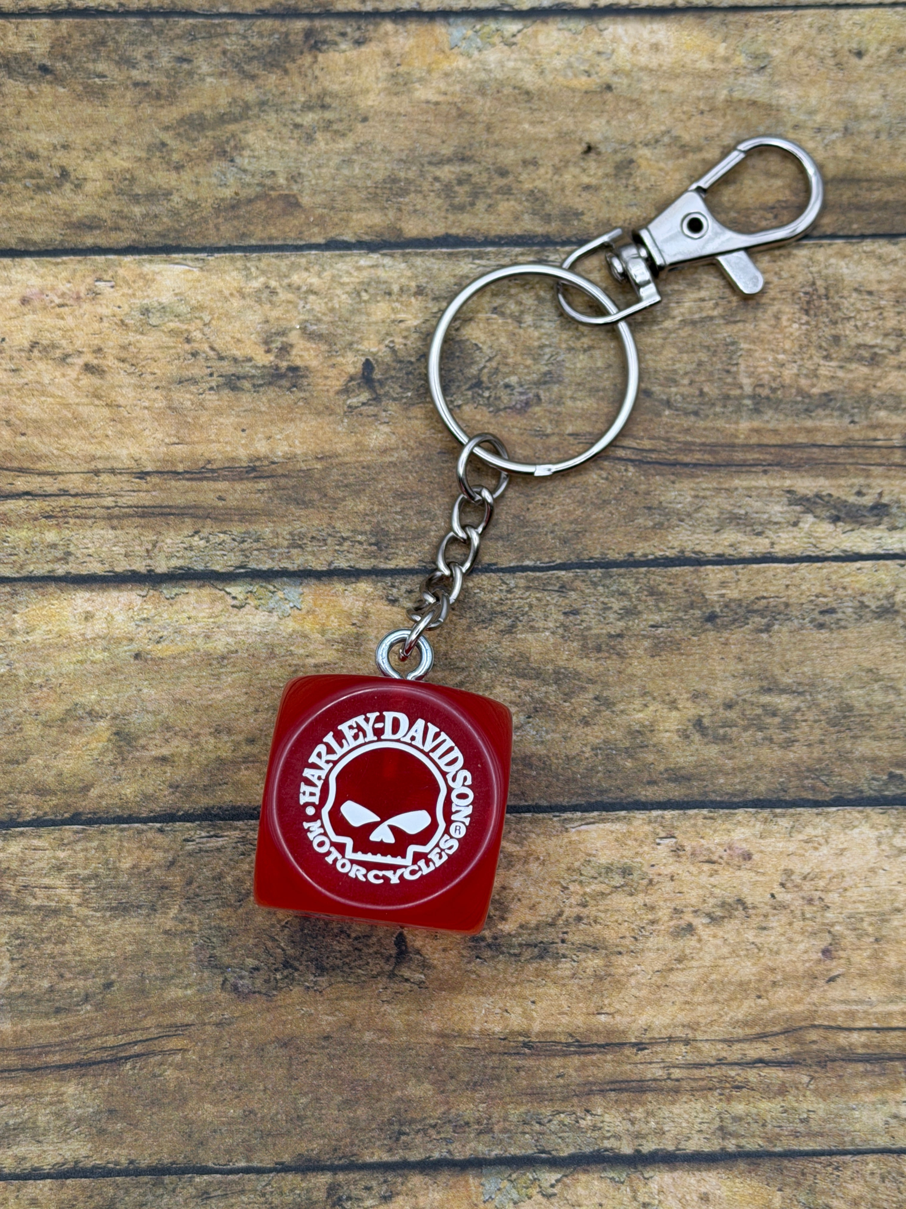 Knucklehead-Keychain with Jumbo Harley Davidson Dice