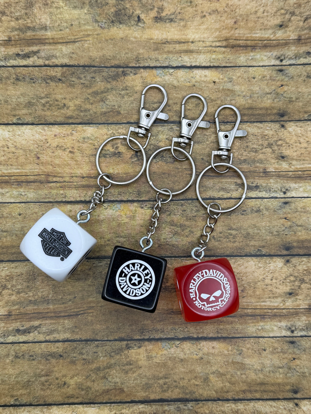 Knucklehead-Keychain with Jumbo Harley Davidson Dice