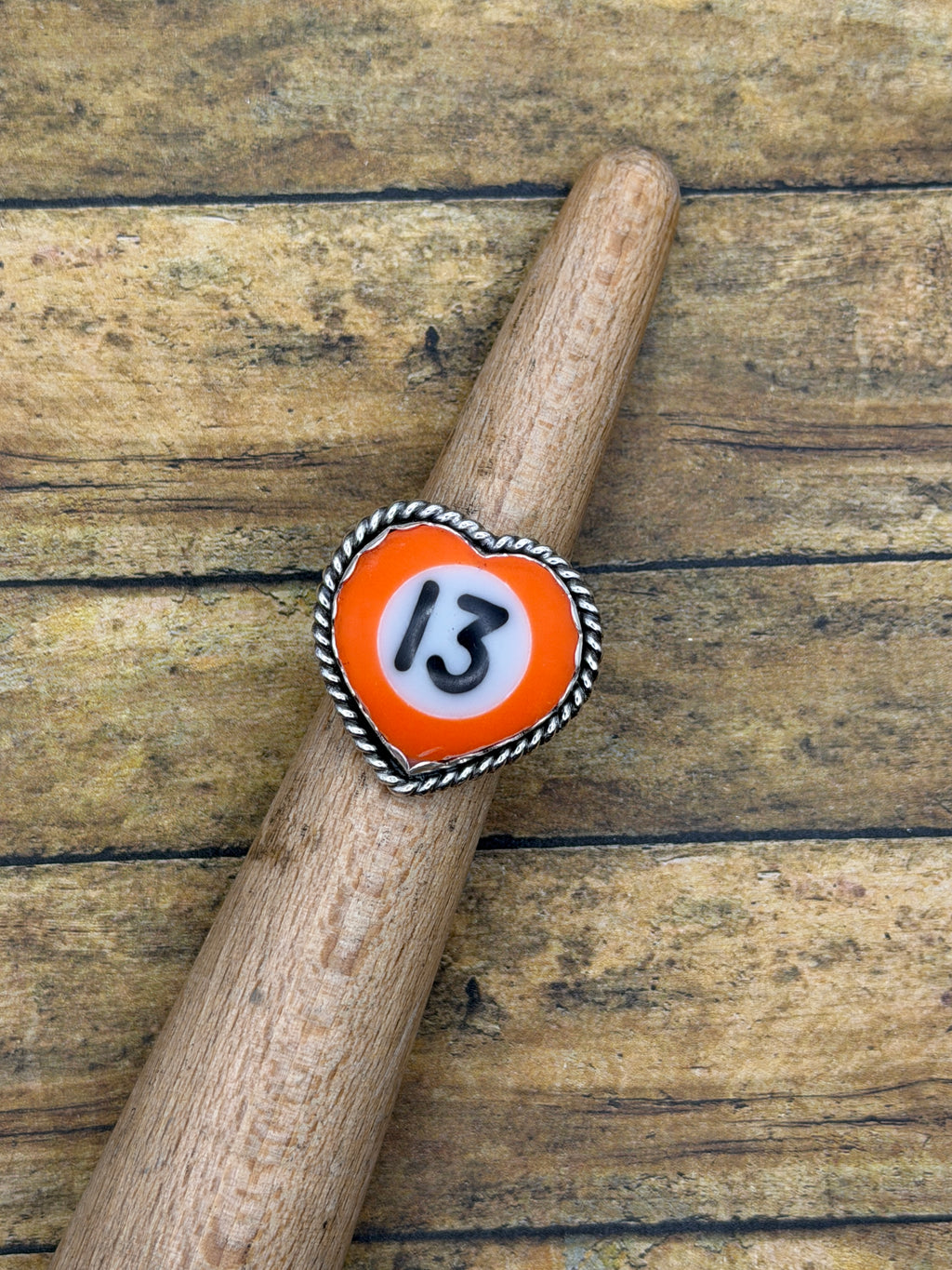Slater-Billiard Ball #13 Heart Ring