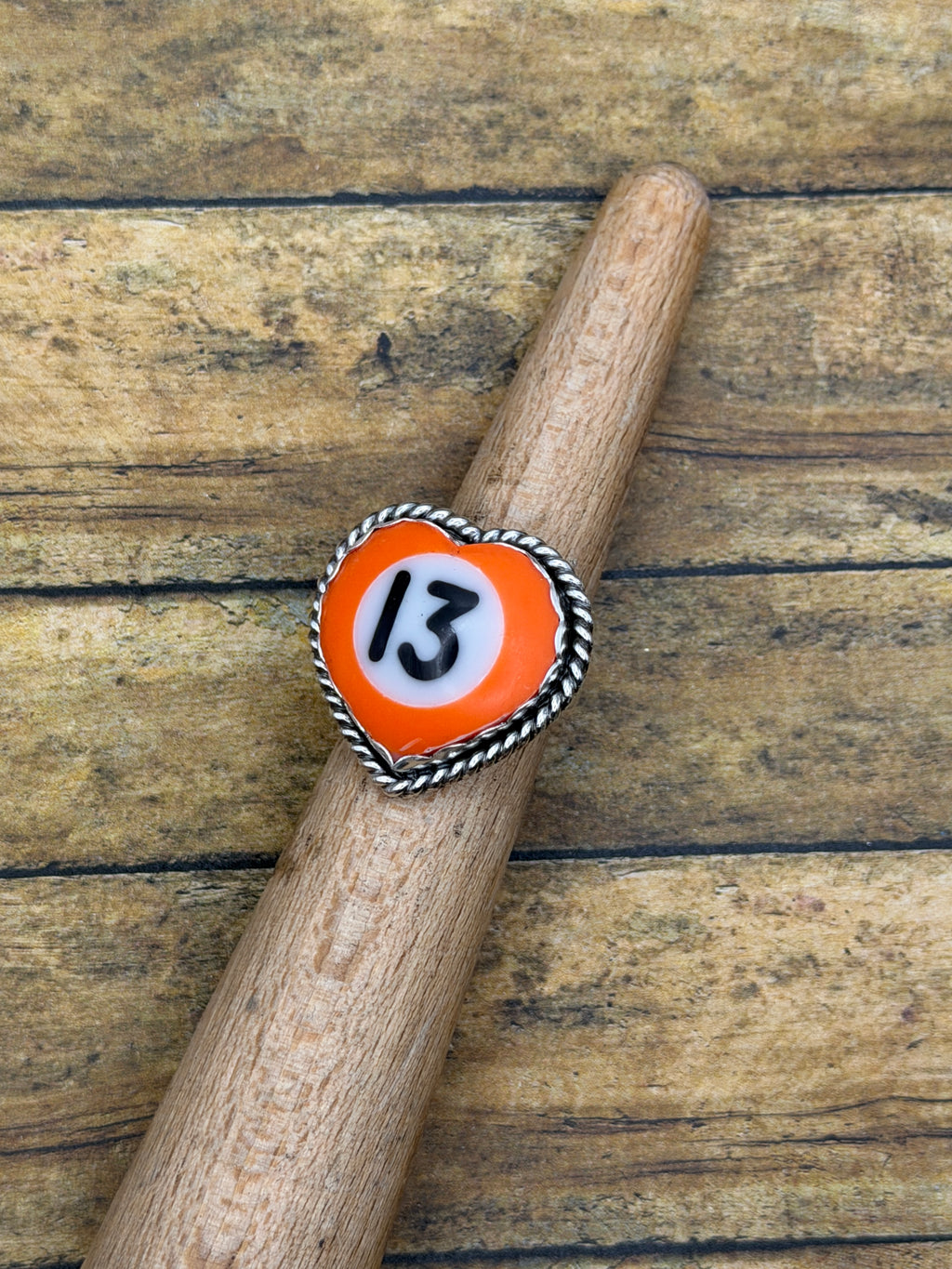 Slater-Billiard Ball #13 Heart Ring