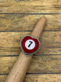 Steph-Billiard Ball Lucky #7 Heart Ring