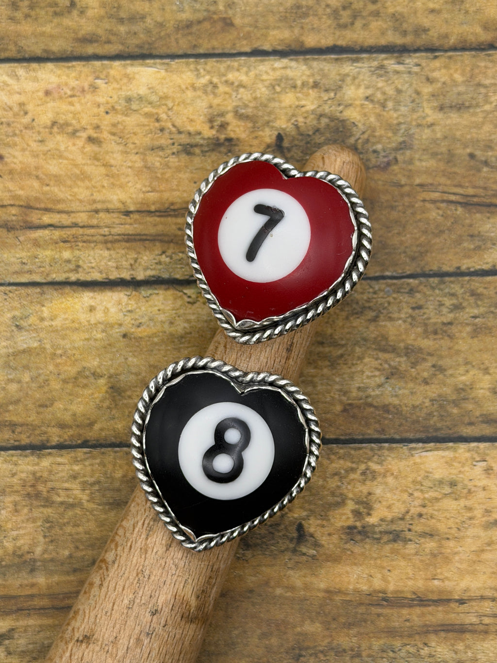 Steph-Billiard Ball Lucky #7 Heart Ring